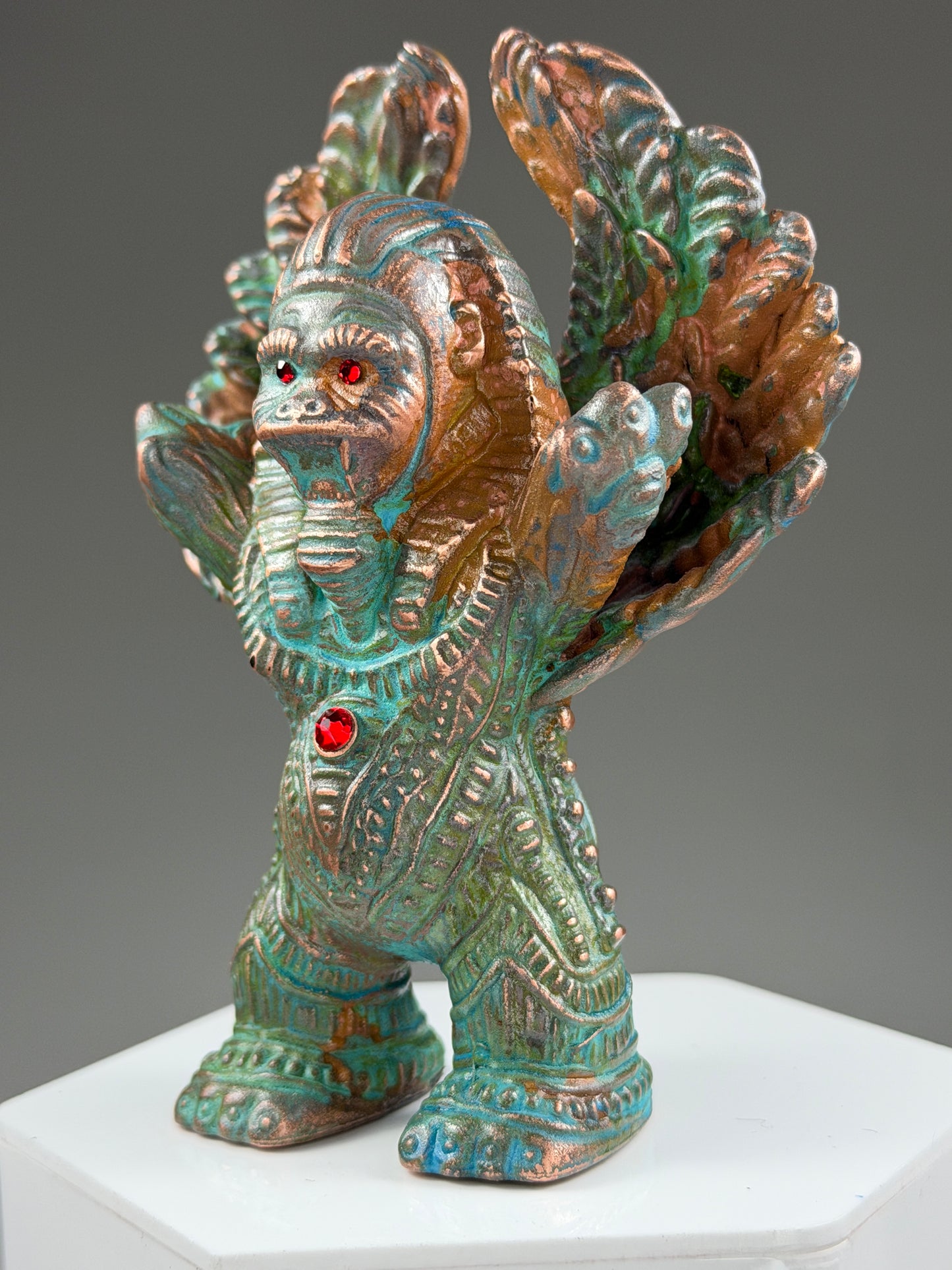 Winged Sphinx Ape: Cooper Plated Wisdom