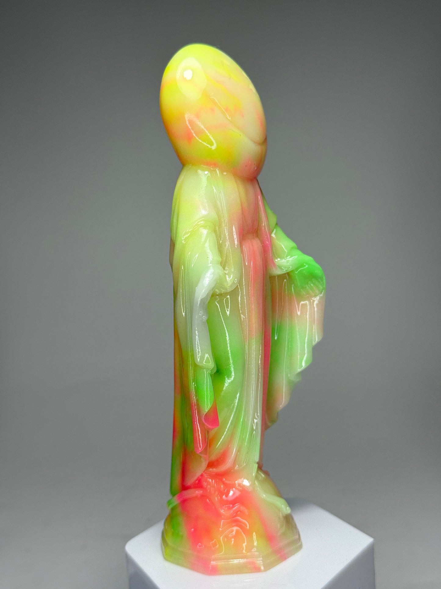 Happy Mary: Marbled Pastel Rainbow Glow