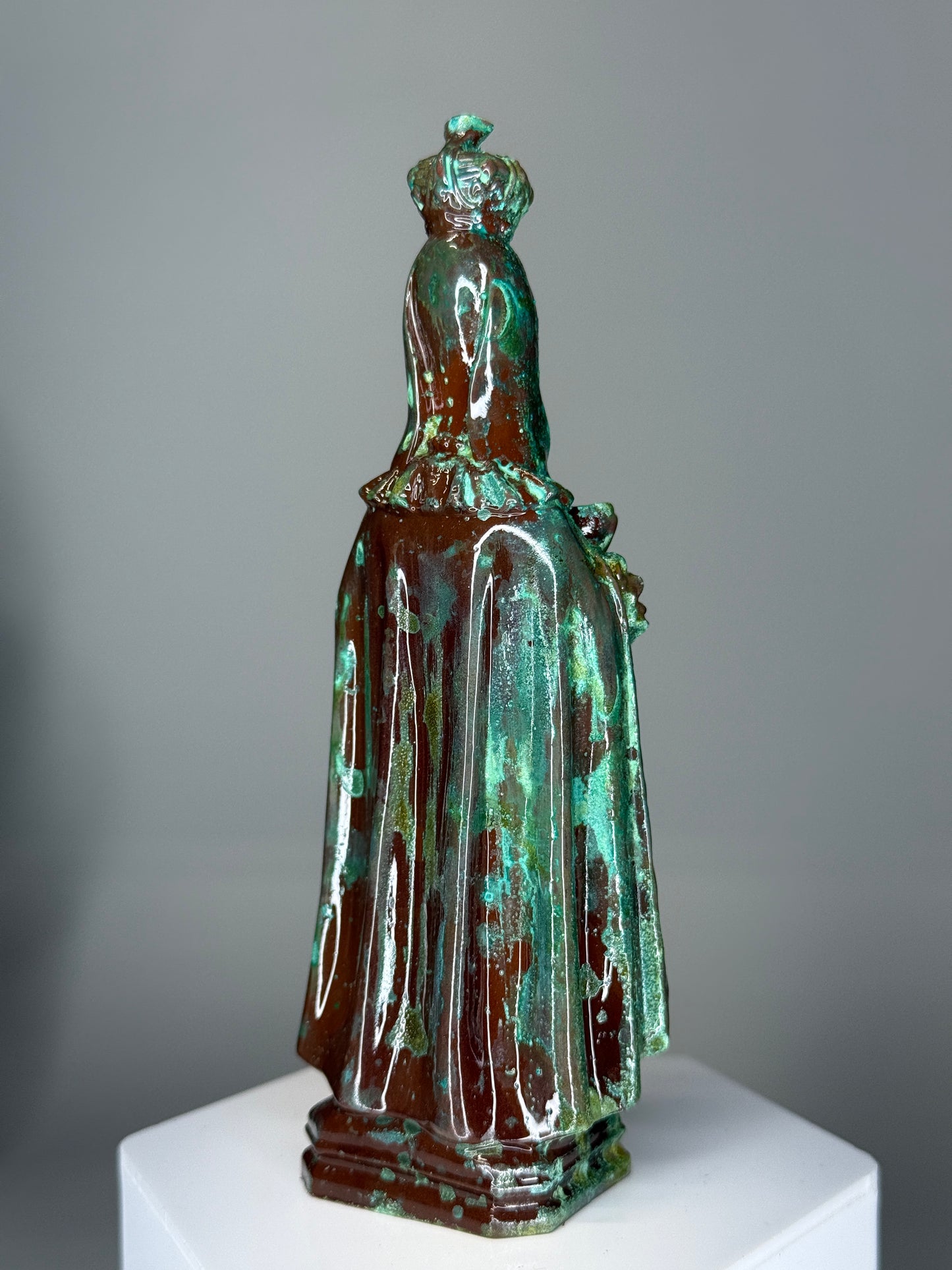 Saint Sad Dog: Cold Cast Copper, Corroded