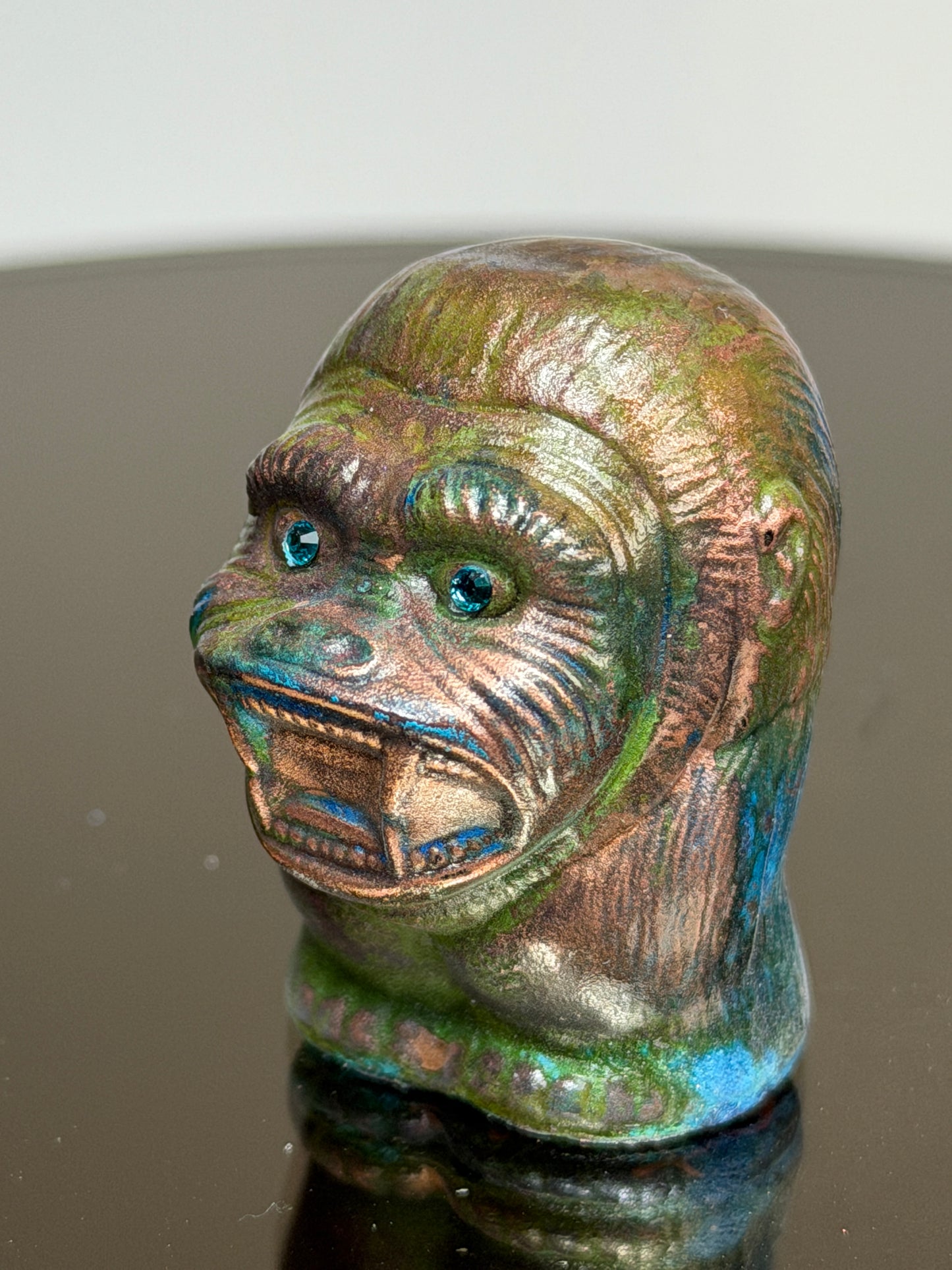 Stumpy Ape: Copper Plated Mini Stump Blue Eyes