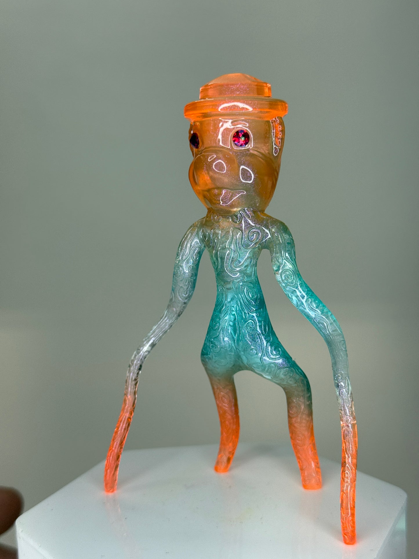 Bear Creeper: Orange/Teal