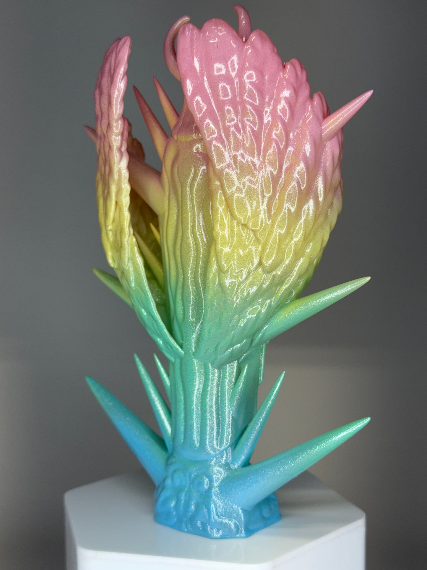 Demonic Jesus: Pastel Rainbow with Mirror Flake