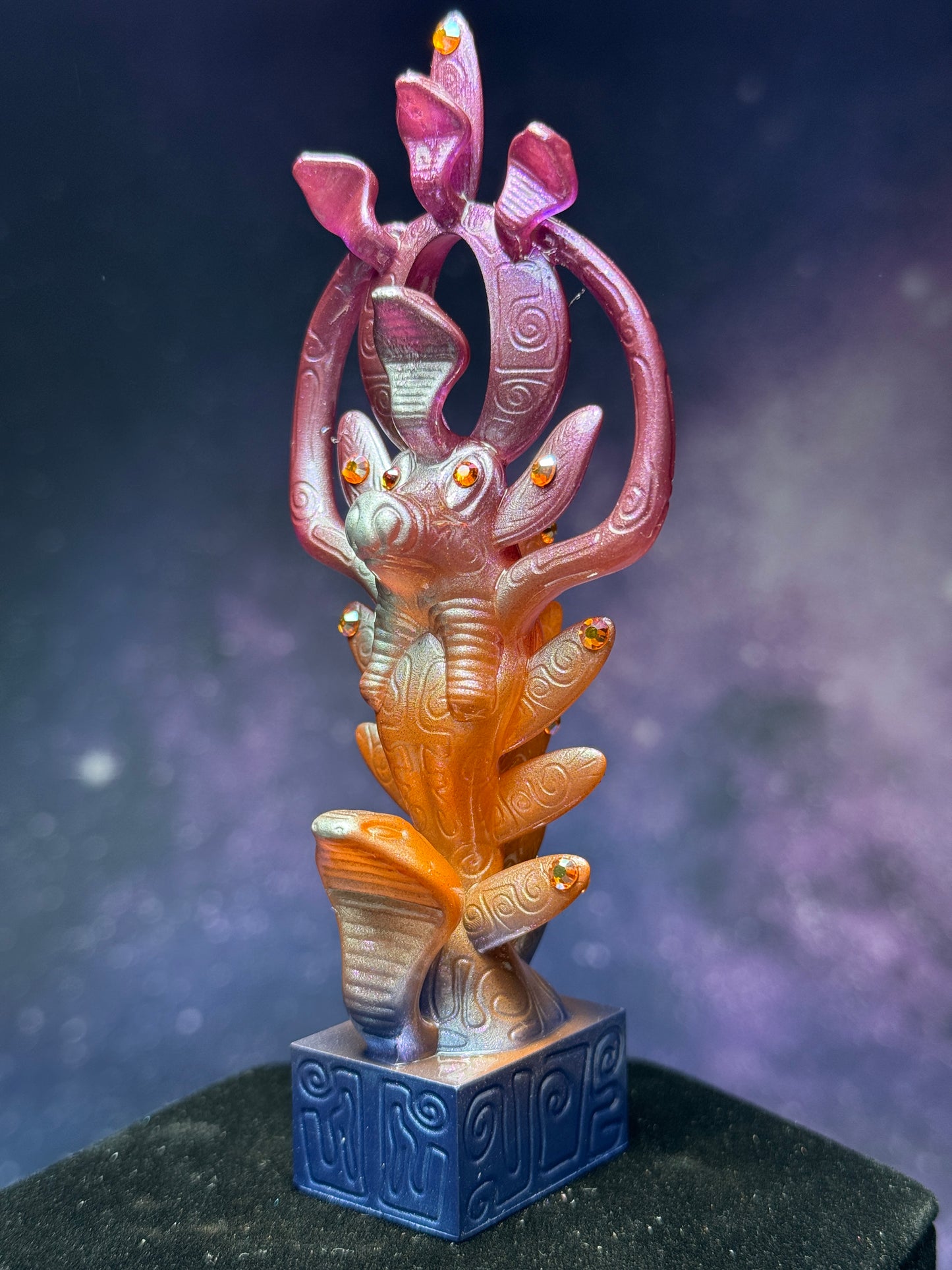 Egyptian Deer with Snakes: Cosmic Sunset