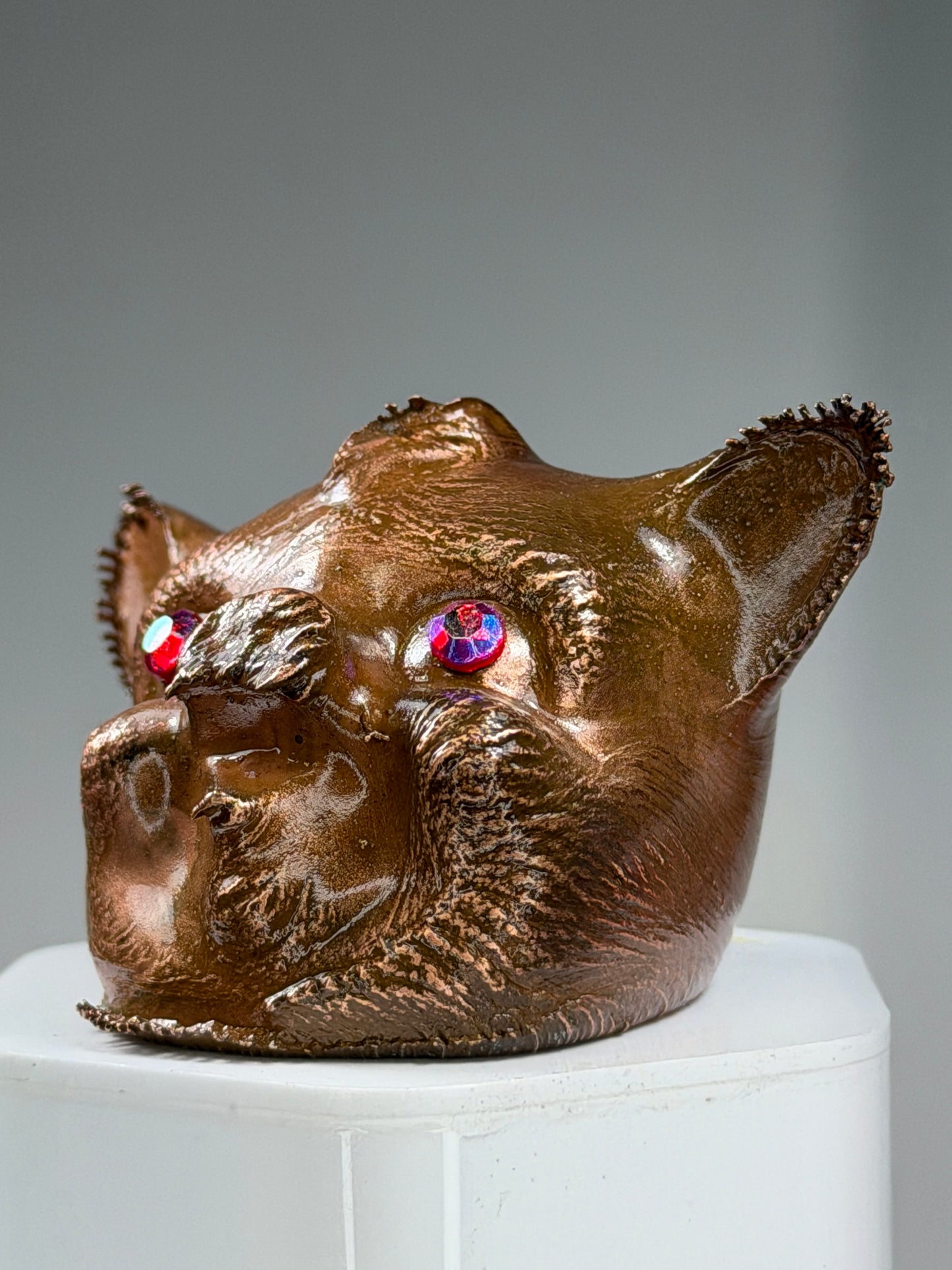 Twisty Pig Head: Copper Plated Happiness