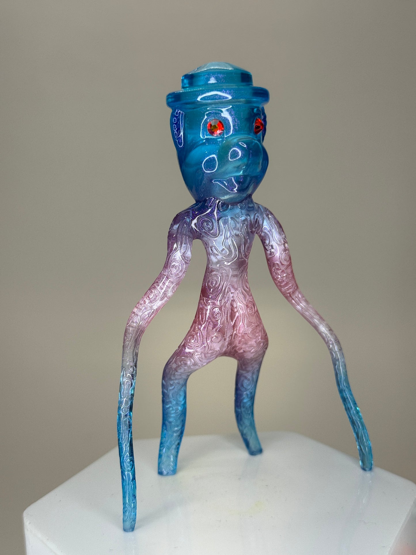 Bear Creeper: Blue/Pink