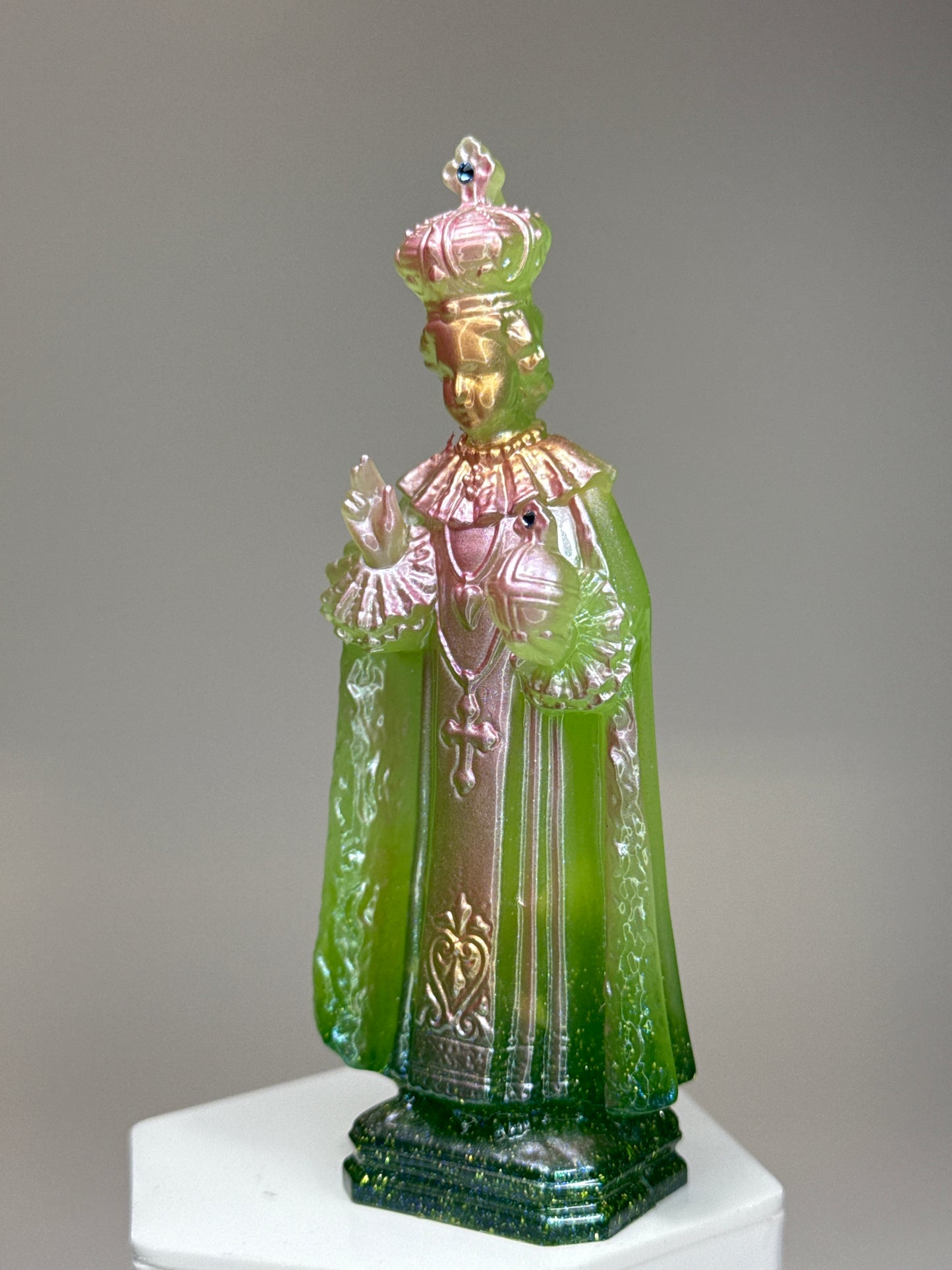 Infant Jesus Of Prague 2.0: Green/Pink Glow