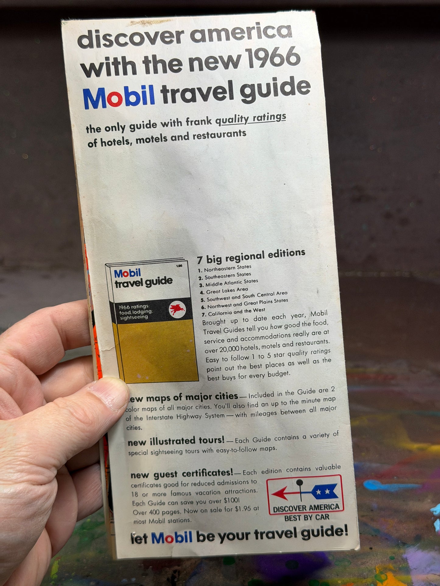Mobil North and South Dakota Map 1966