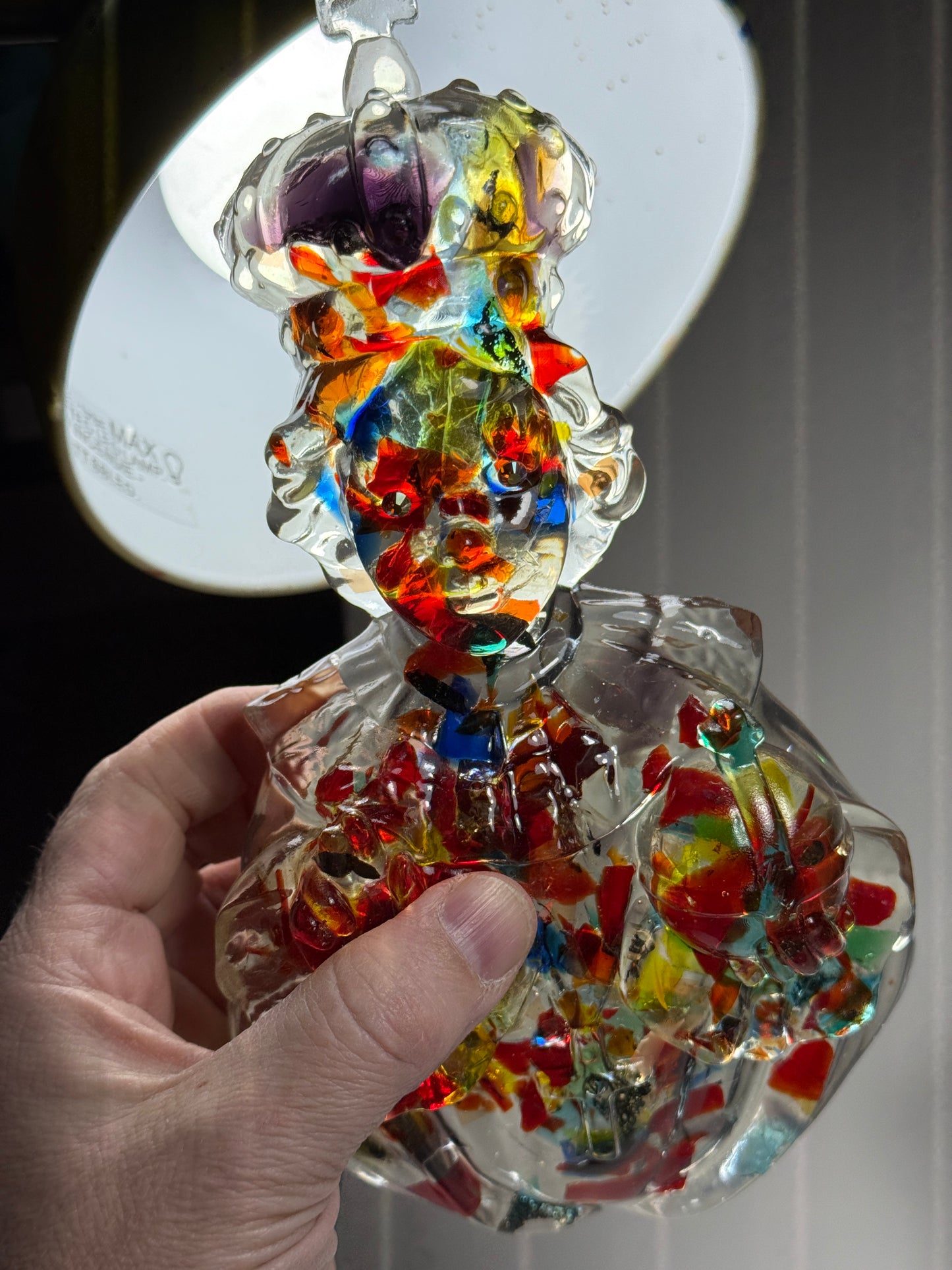 Infant Jesus Of Prague Plaque: Slag Glass Clear