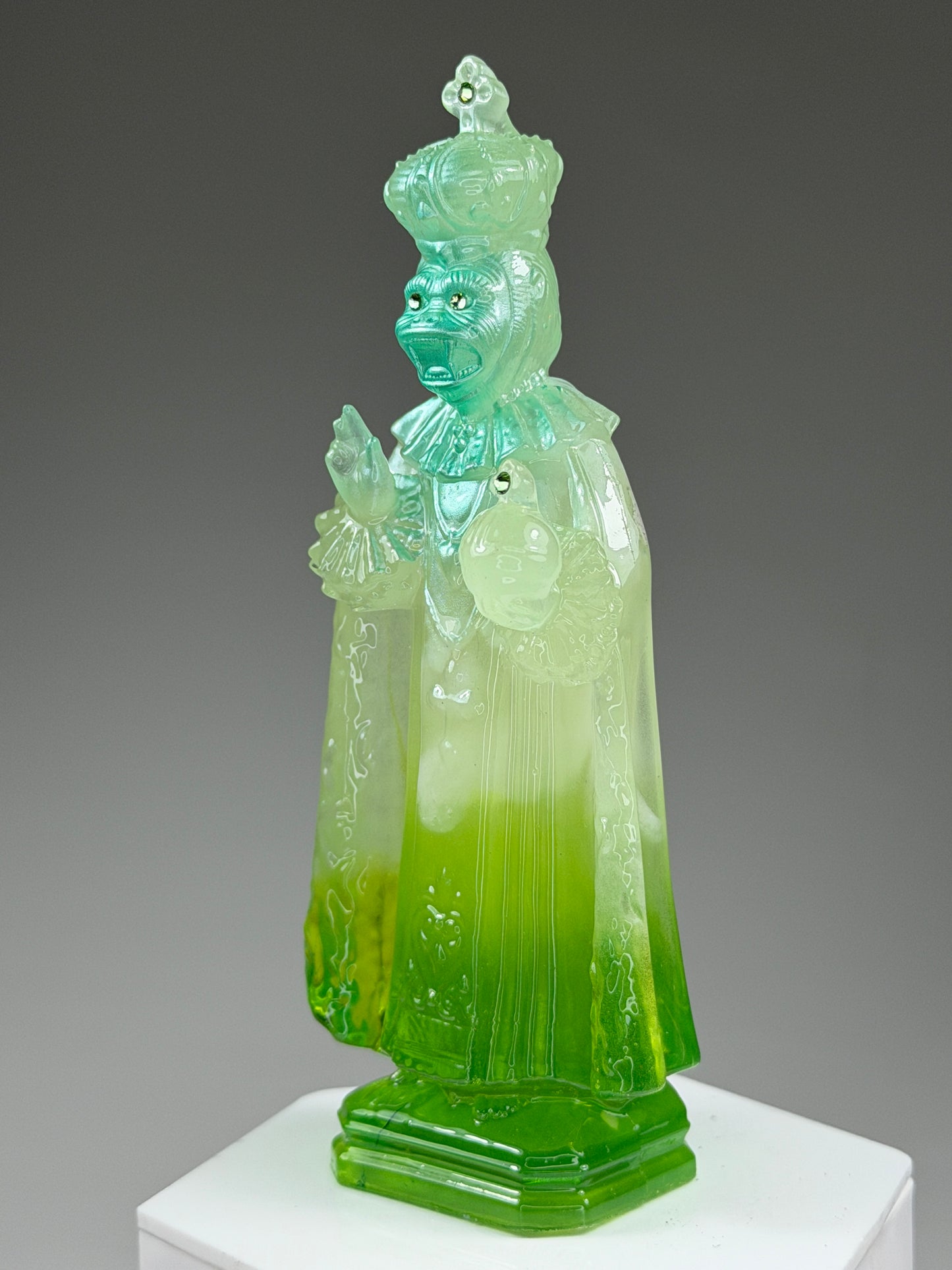 Saint Ape: White/Green Fade Glow