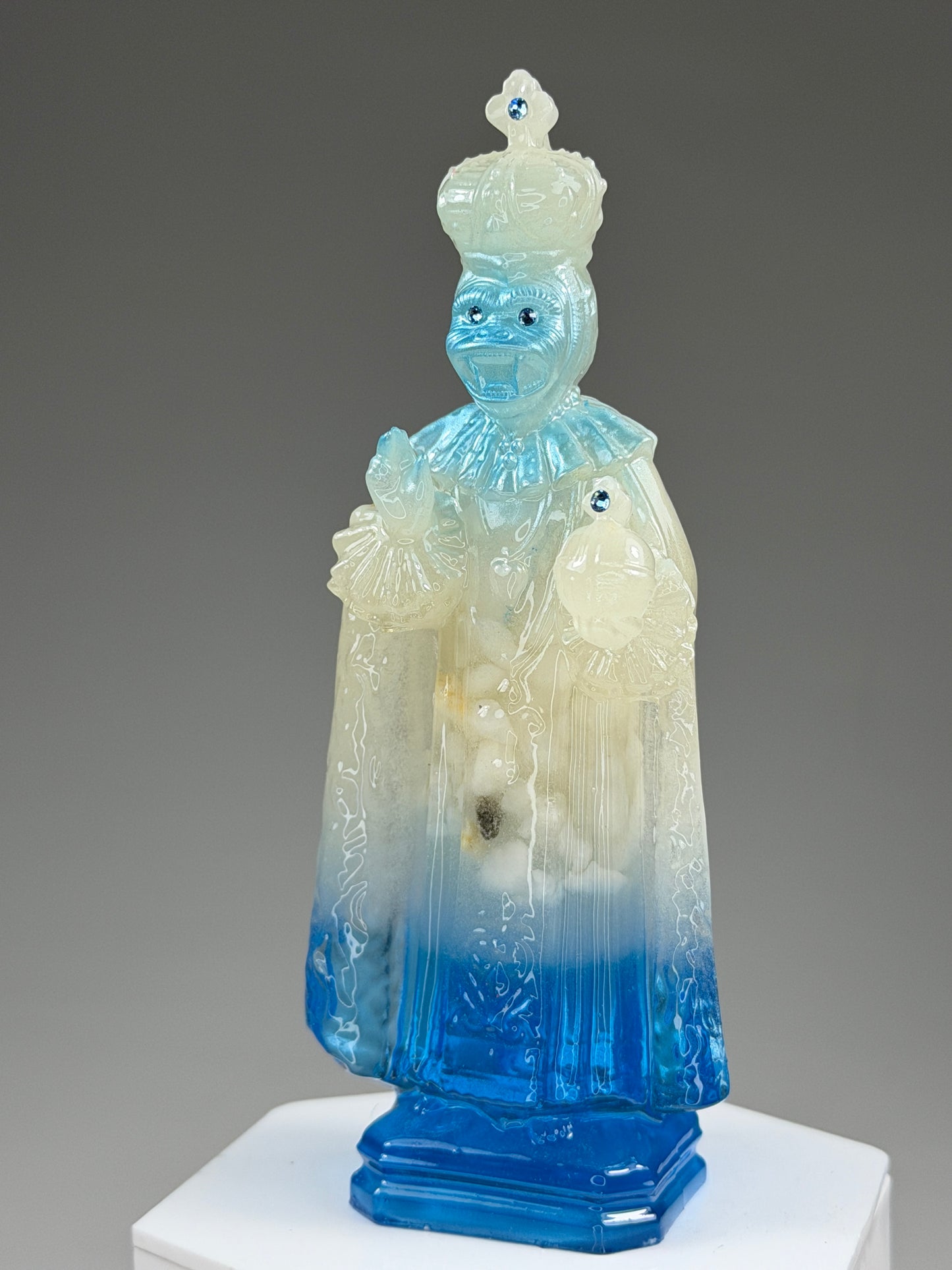 Saint Ape: White/Blue Fade Glow