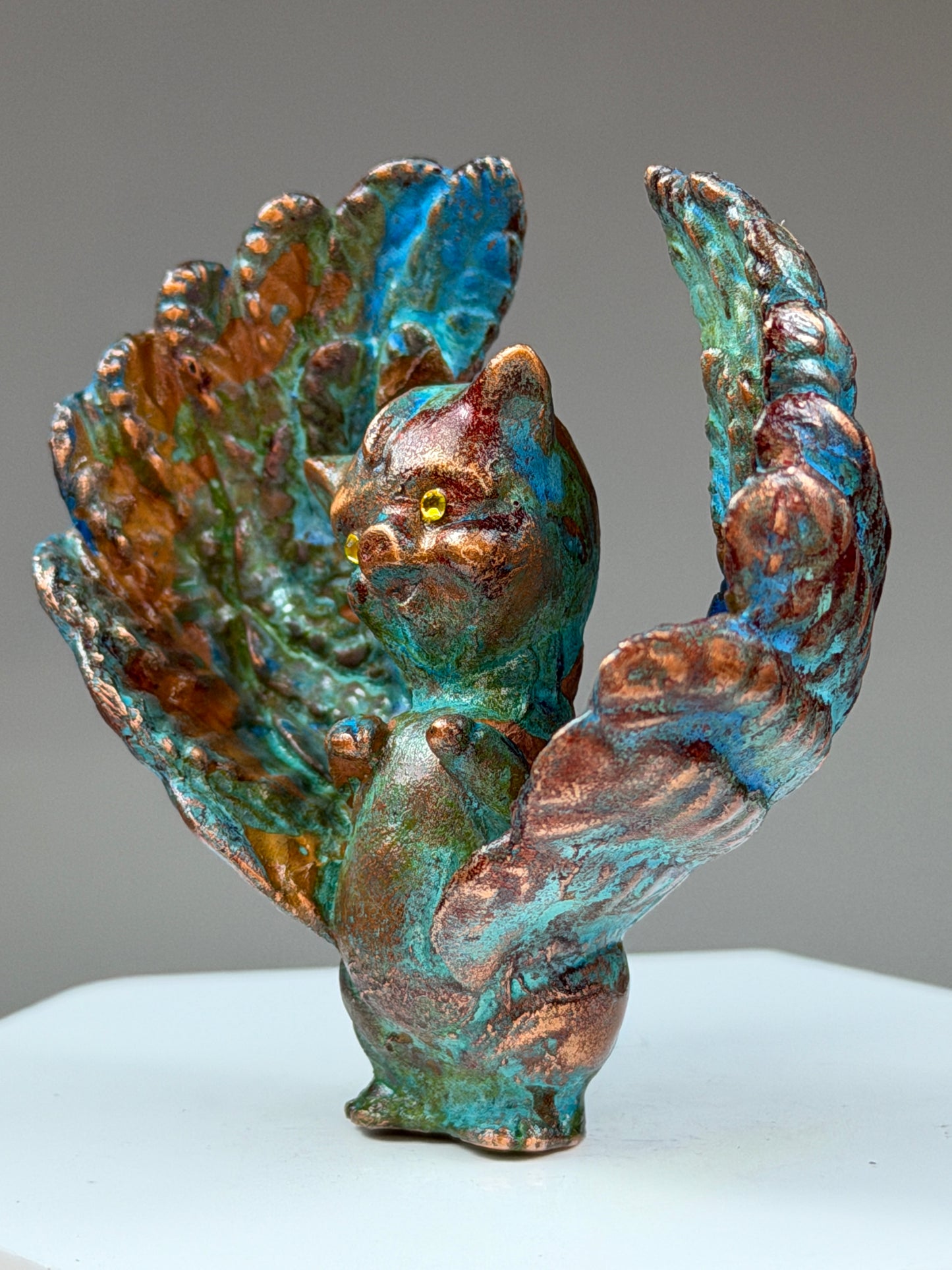 Winged Twisty Pig: Copper Plated