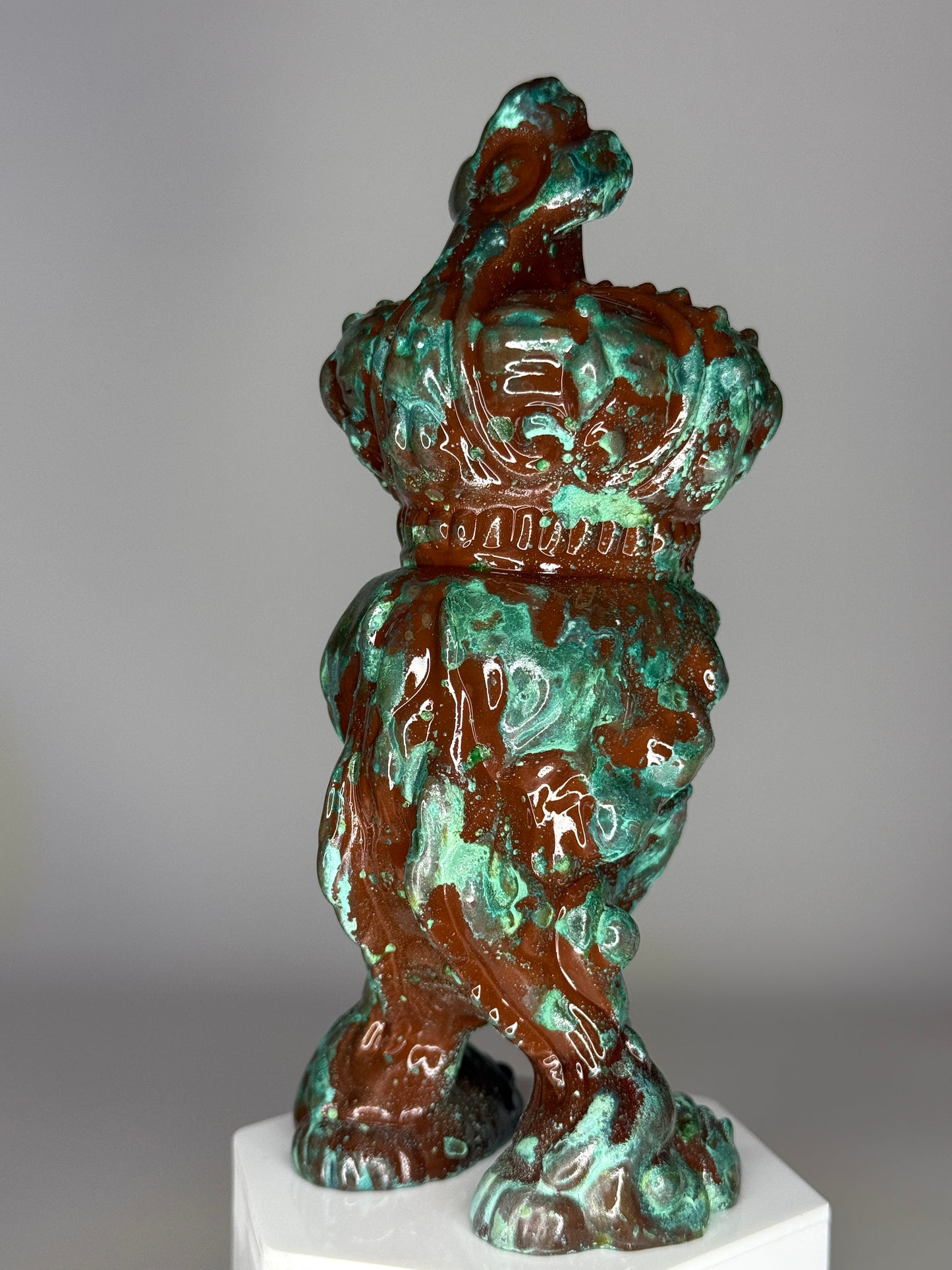 Mecha Faith Hopper: Cold Cast Copper, Corroded