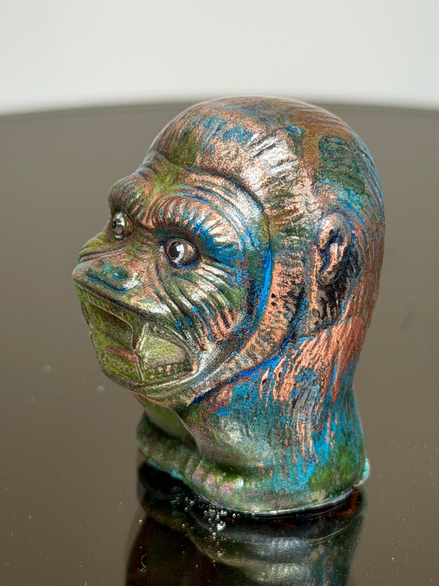 Stumpy Ape: Copper Plated Mini Stump Chrome Eyes