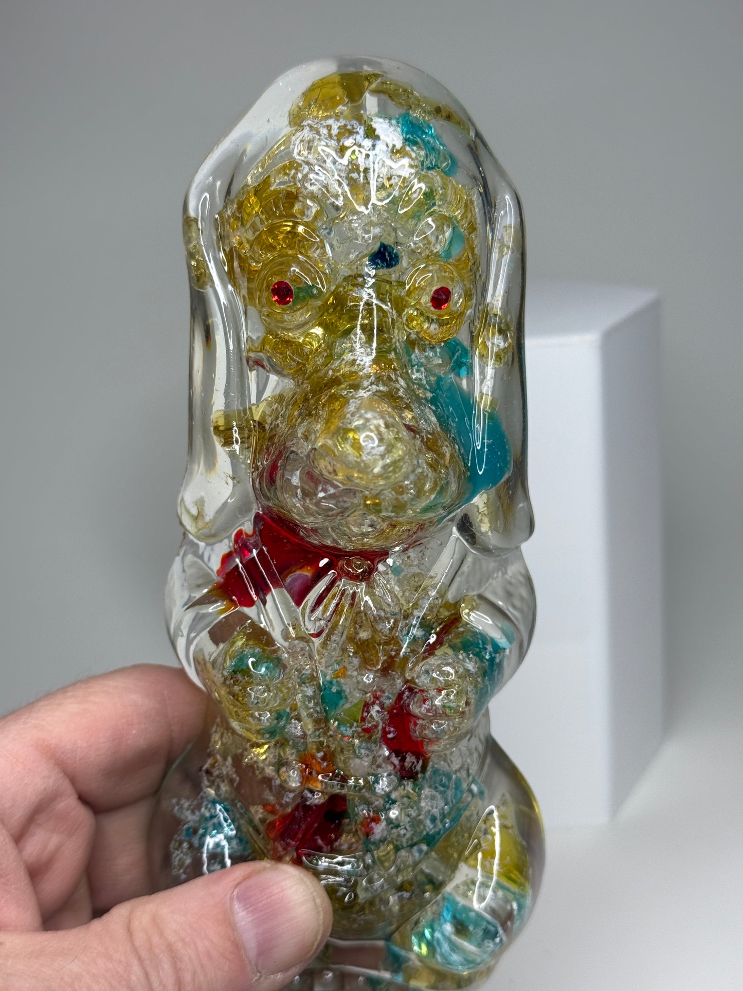 Formal Dog for Wall: Slag Glass Hound