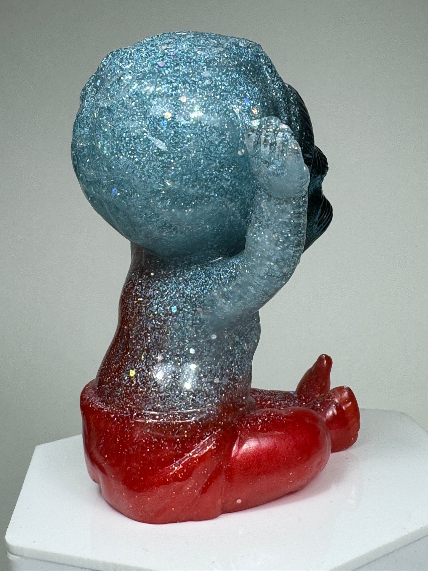 Baby Ape: Infant Red/Blue Glitter