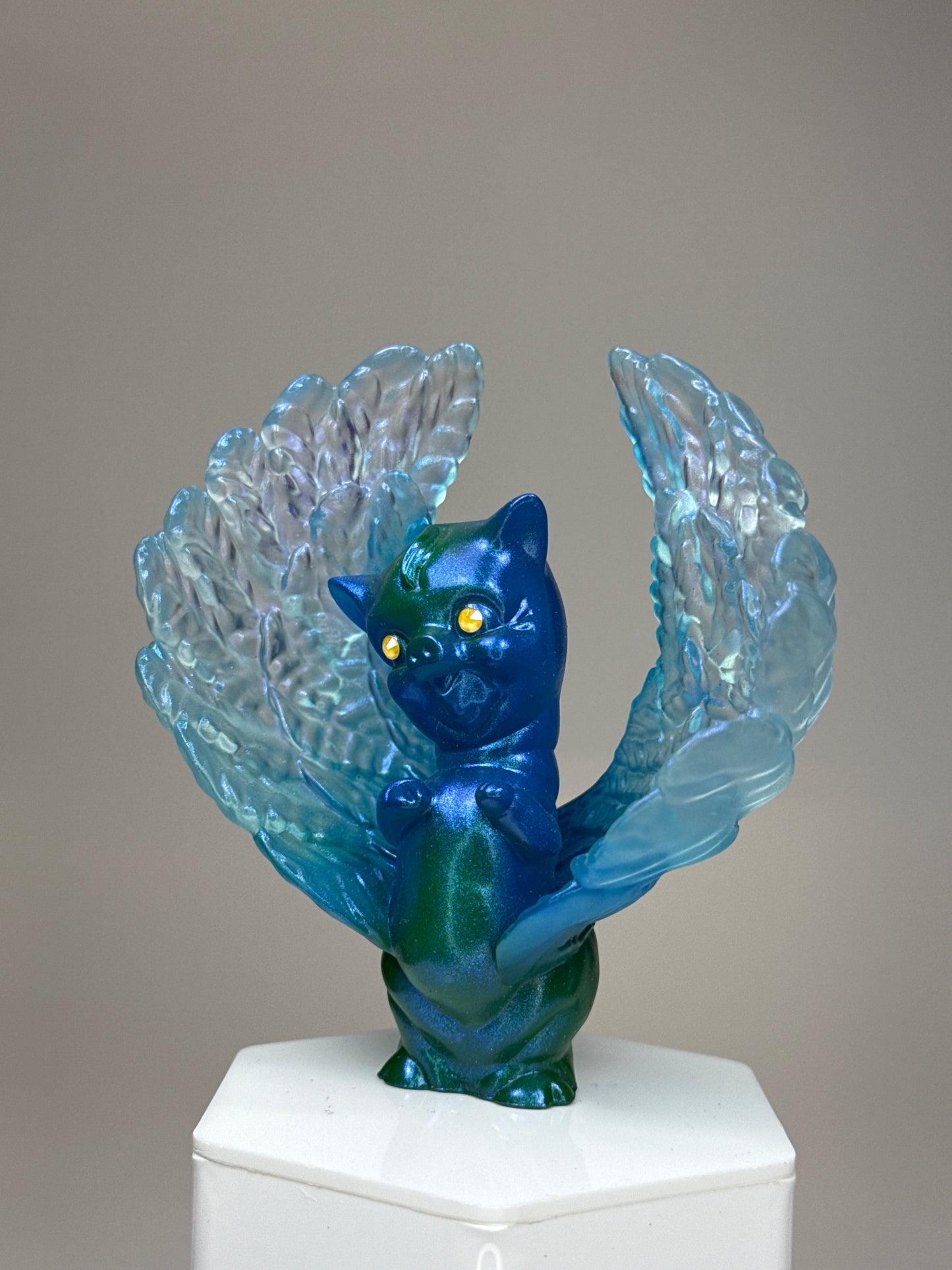 Winged Twisted Pig: Blue Heart