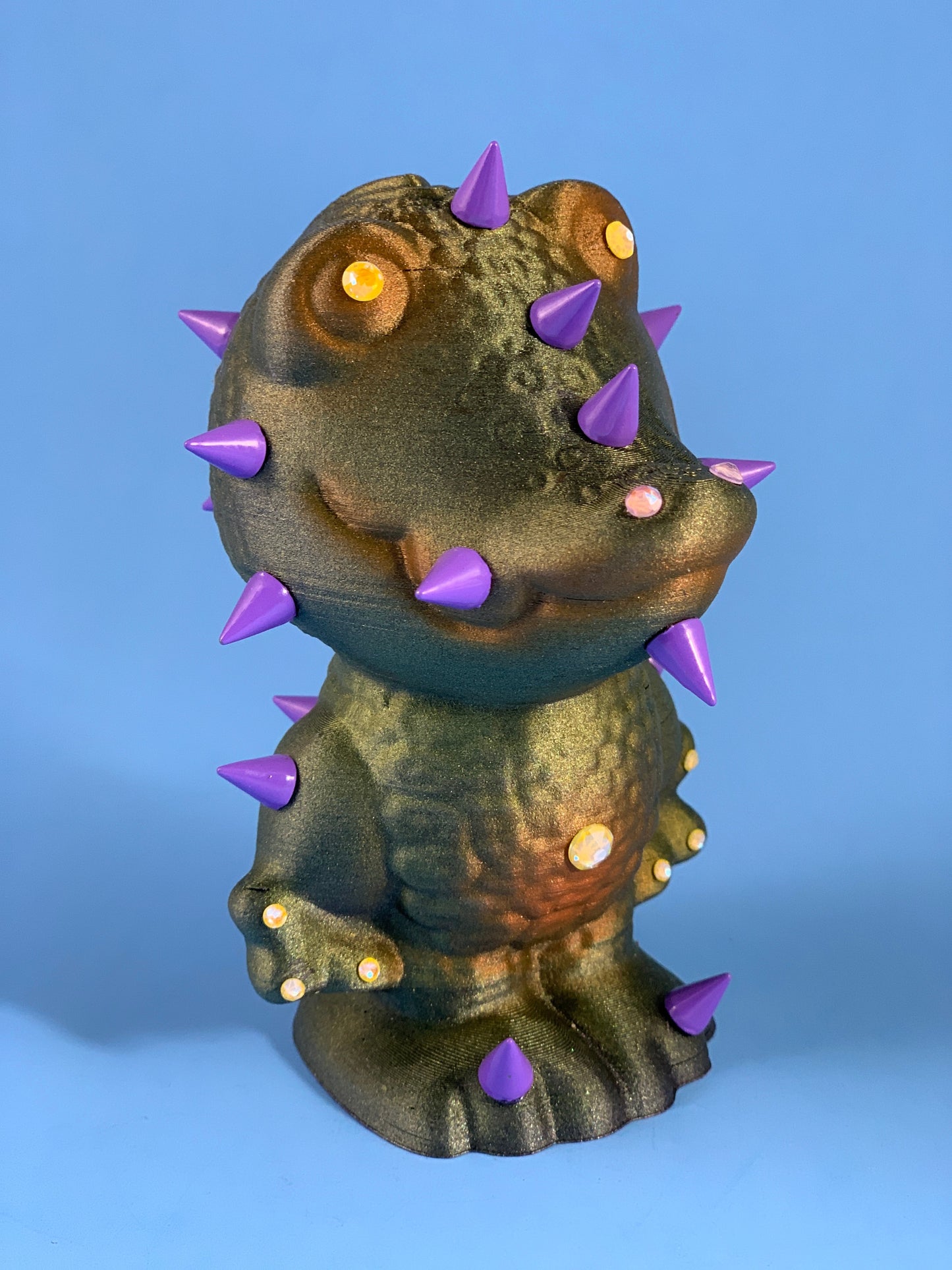 Iridescent Purple Spiked Small Croc