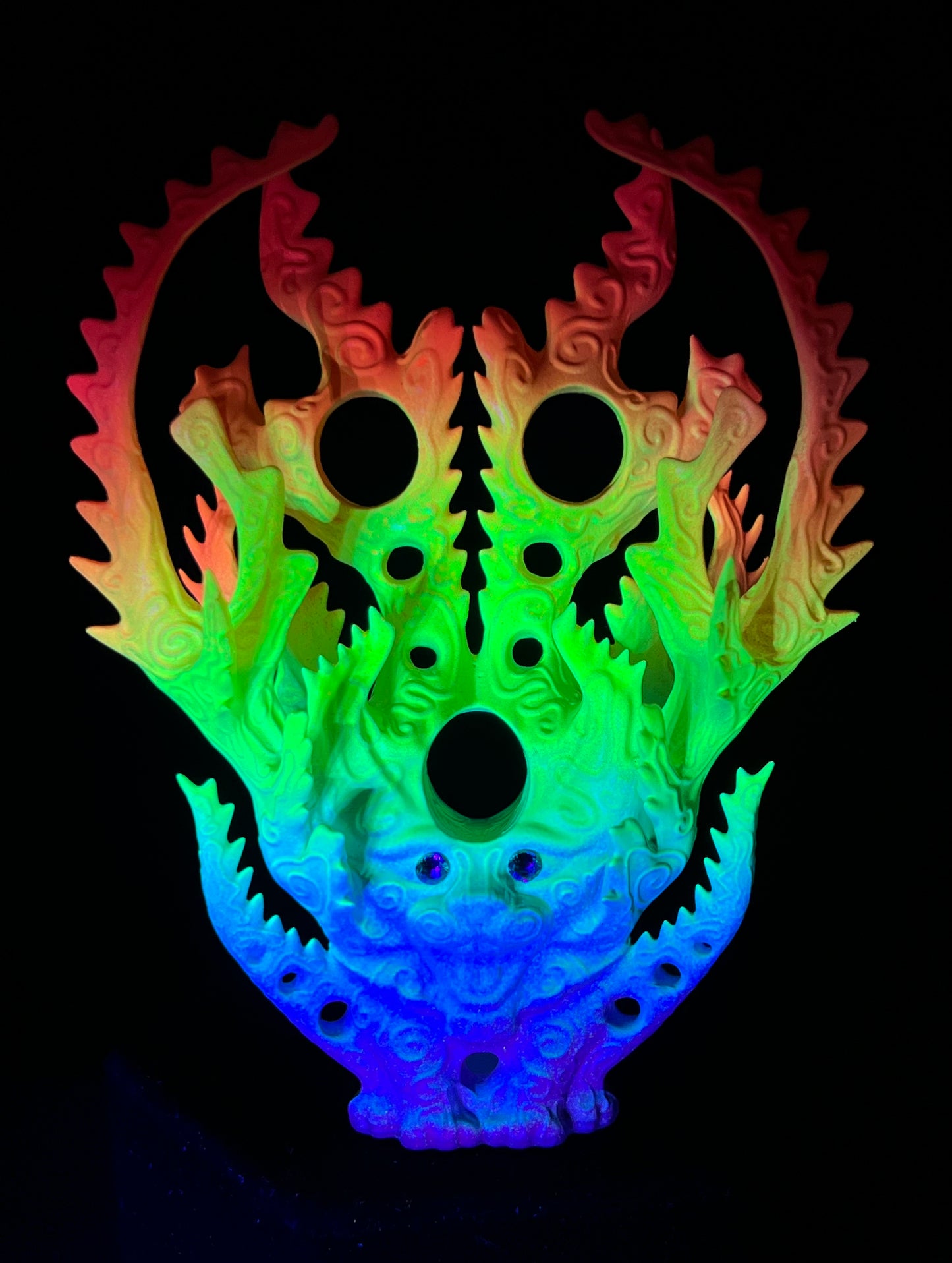 Lion of the Glyph: Neon Wild Rainbow