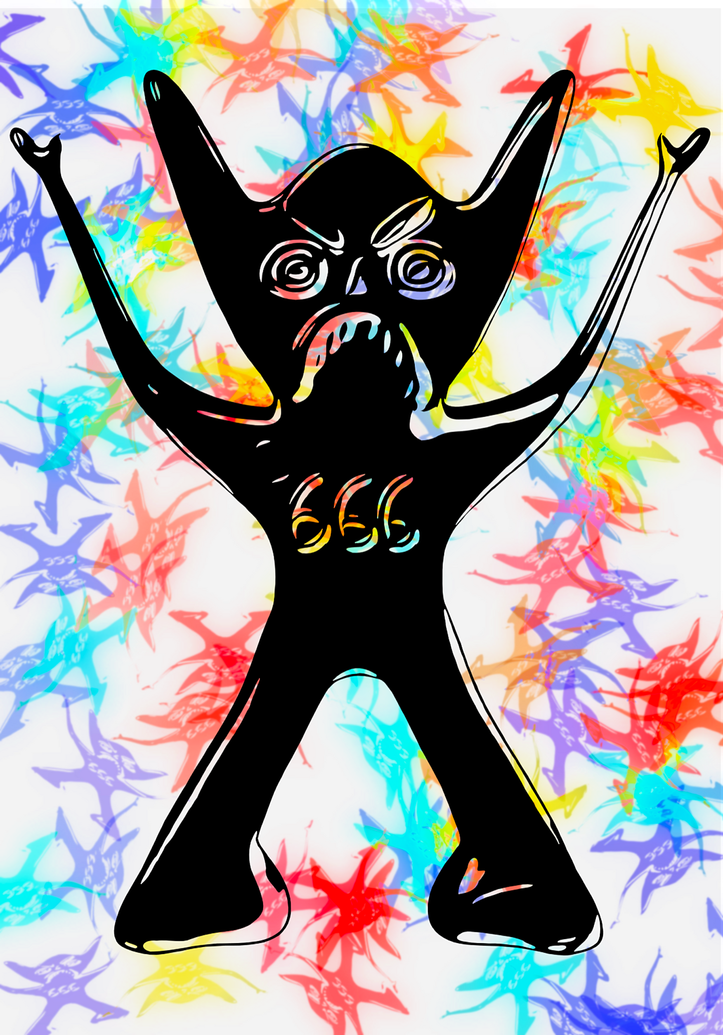 Satanic Gum-Bee Print