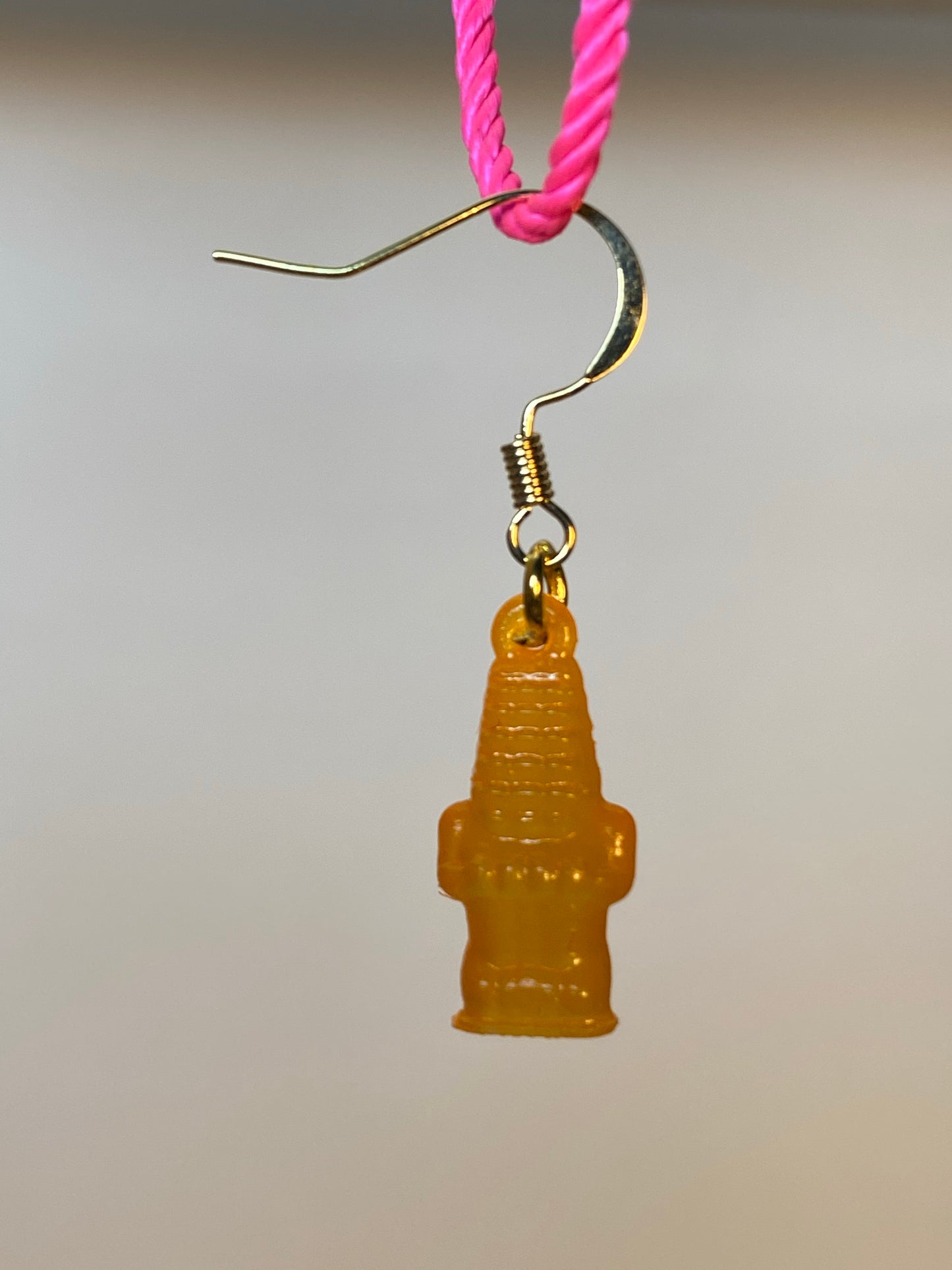 Tall Stack Ape Earrings: Dark Yellow