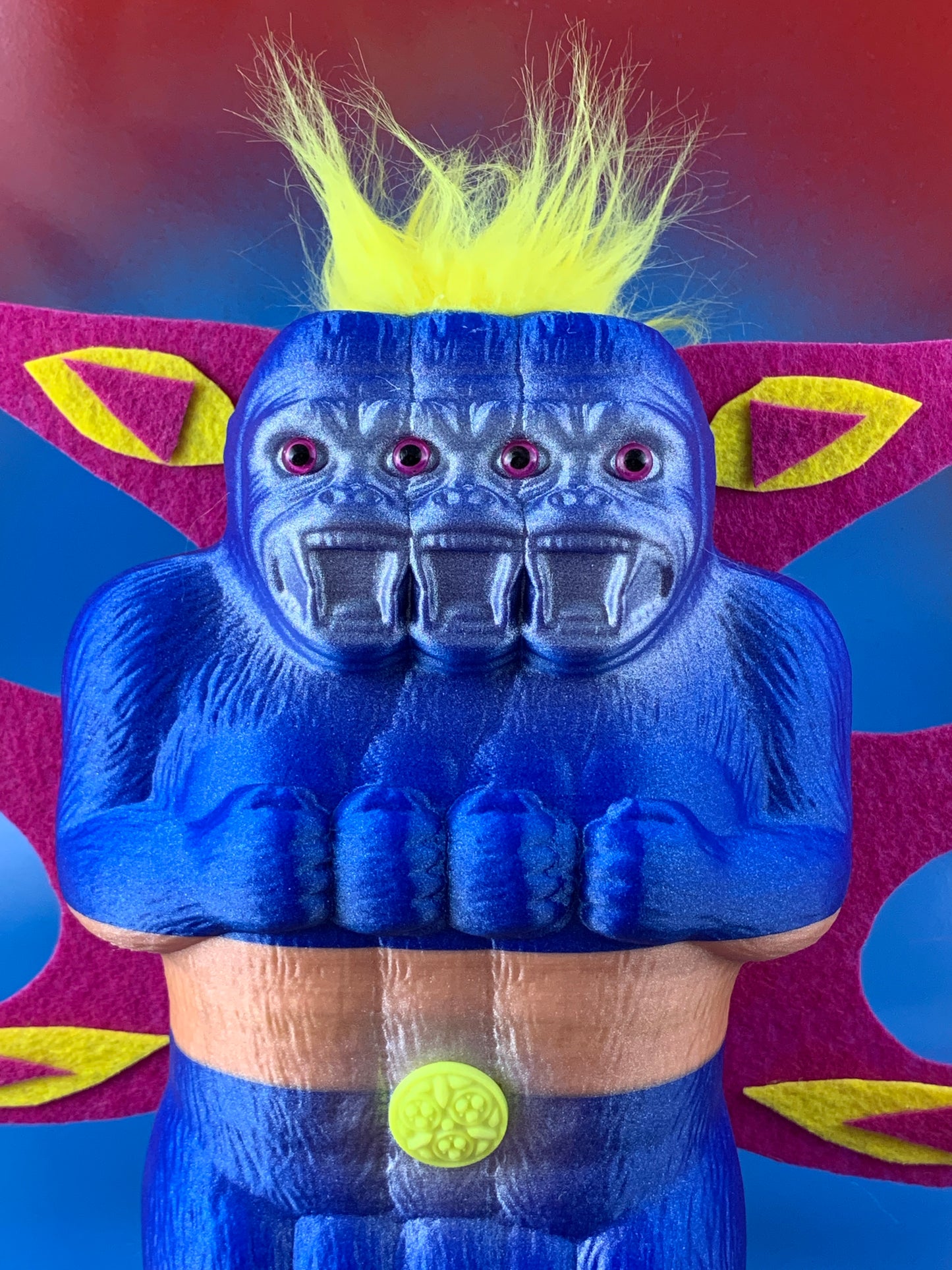 Flying Freak of Nature Ape: Blue/Pink/Yellow