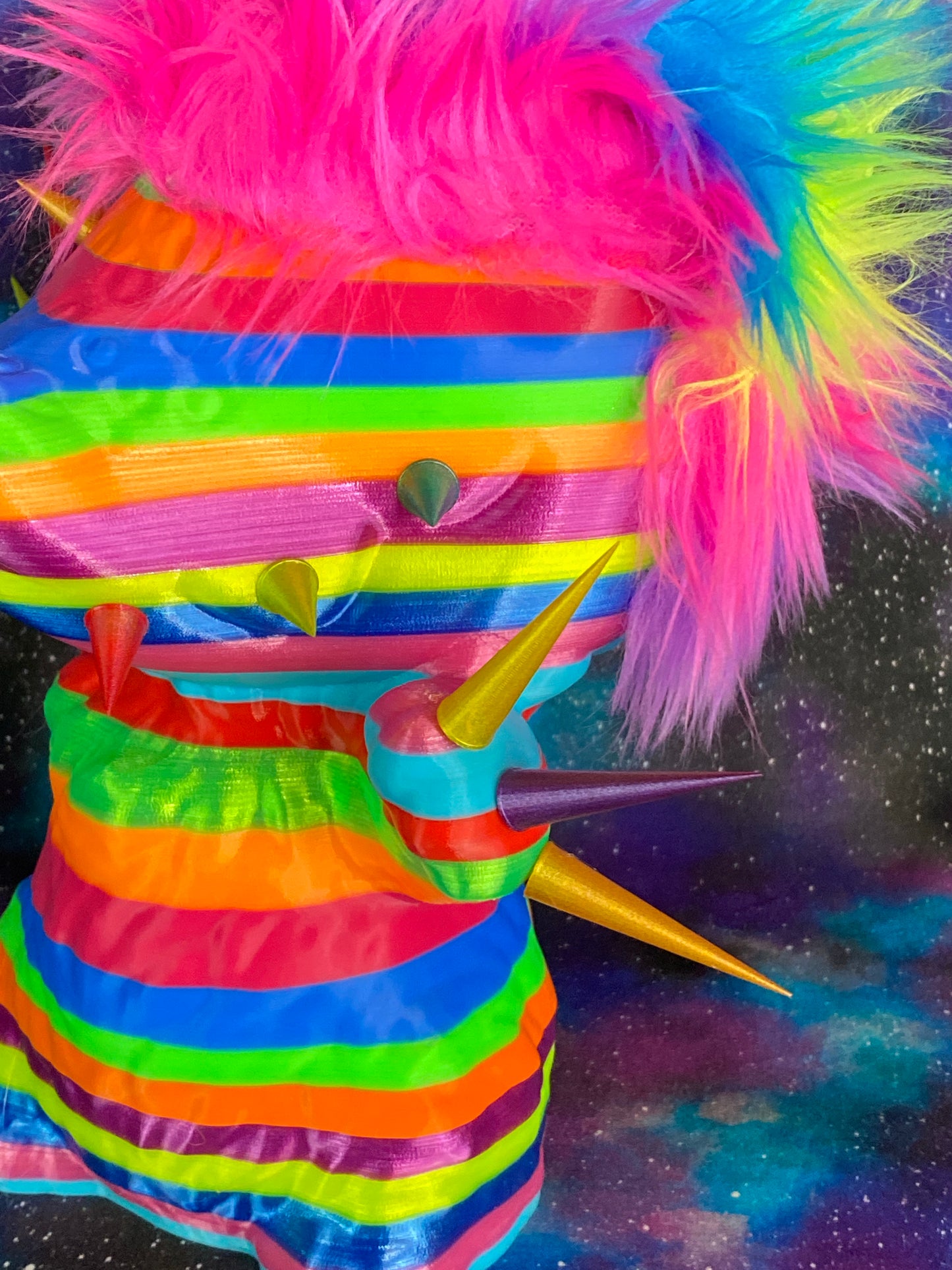 Rainbow Spiked Croc-O-Cat