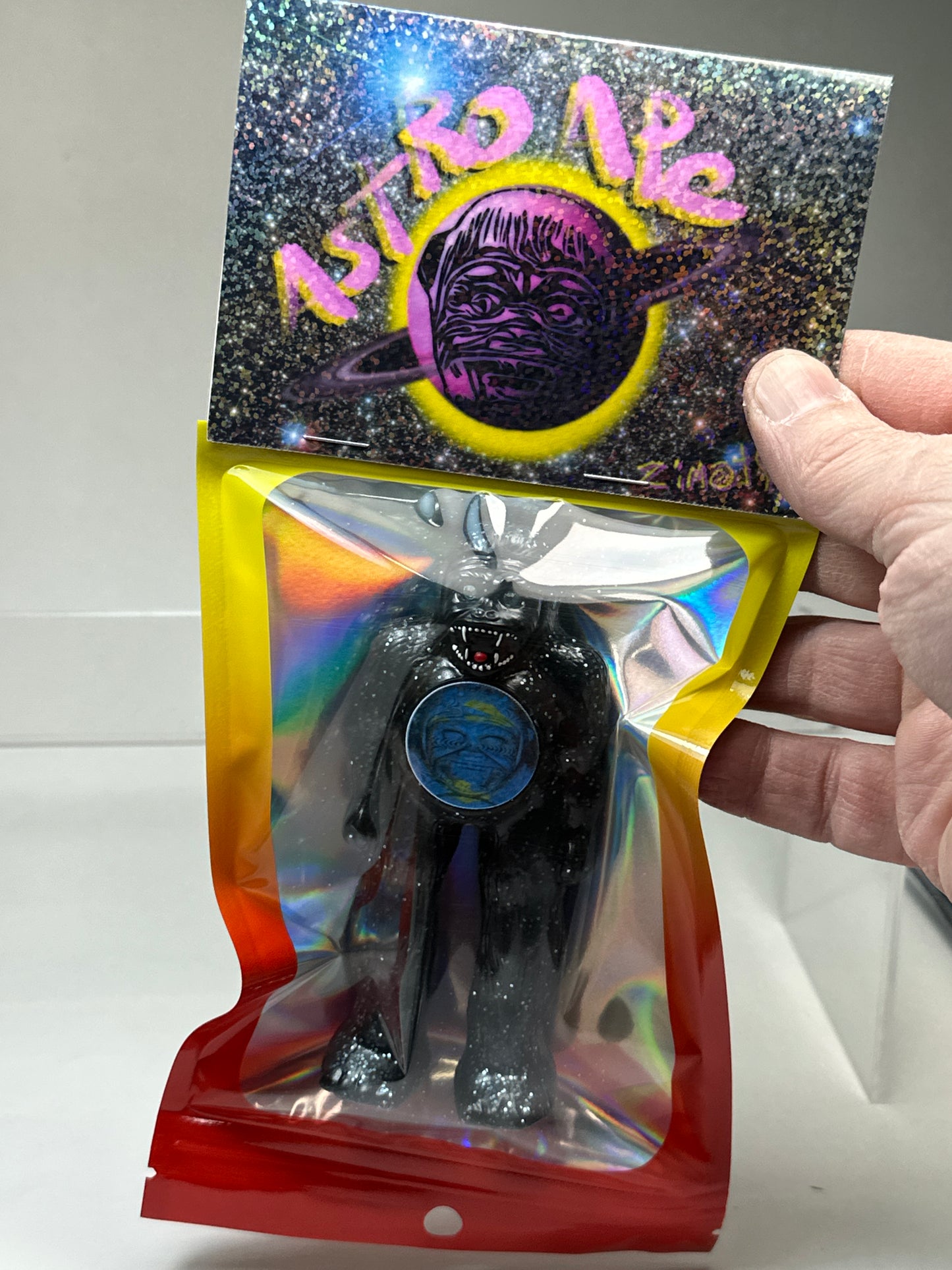 AstroApe: Black with Blue Glitter