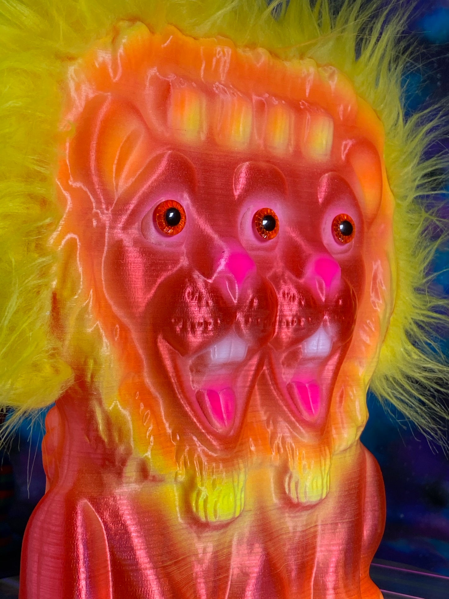Three Eye Lion: Red/Yellow/Orange