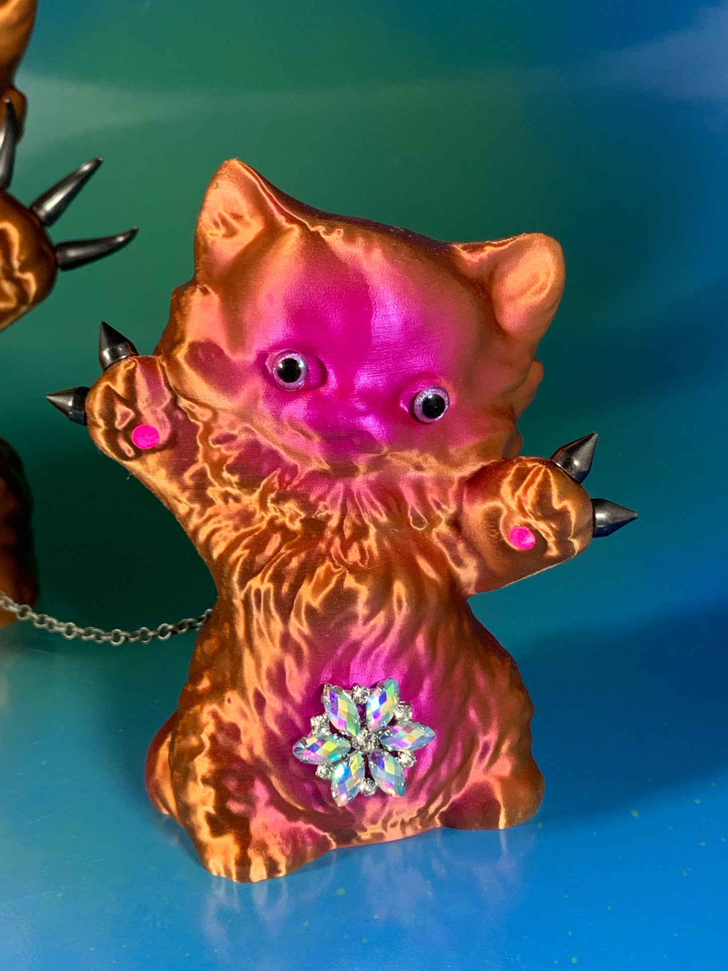 Copper Cats with Iridescent Colors