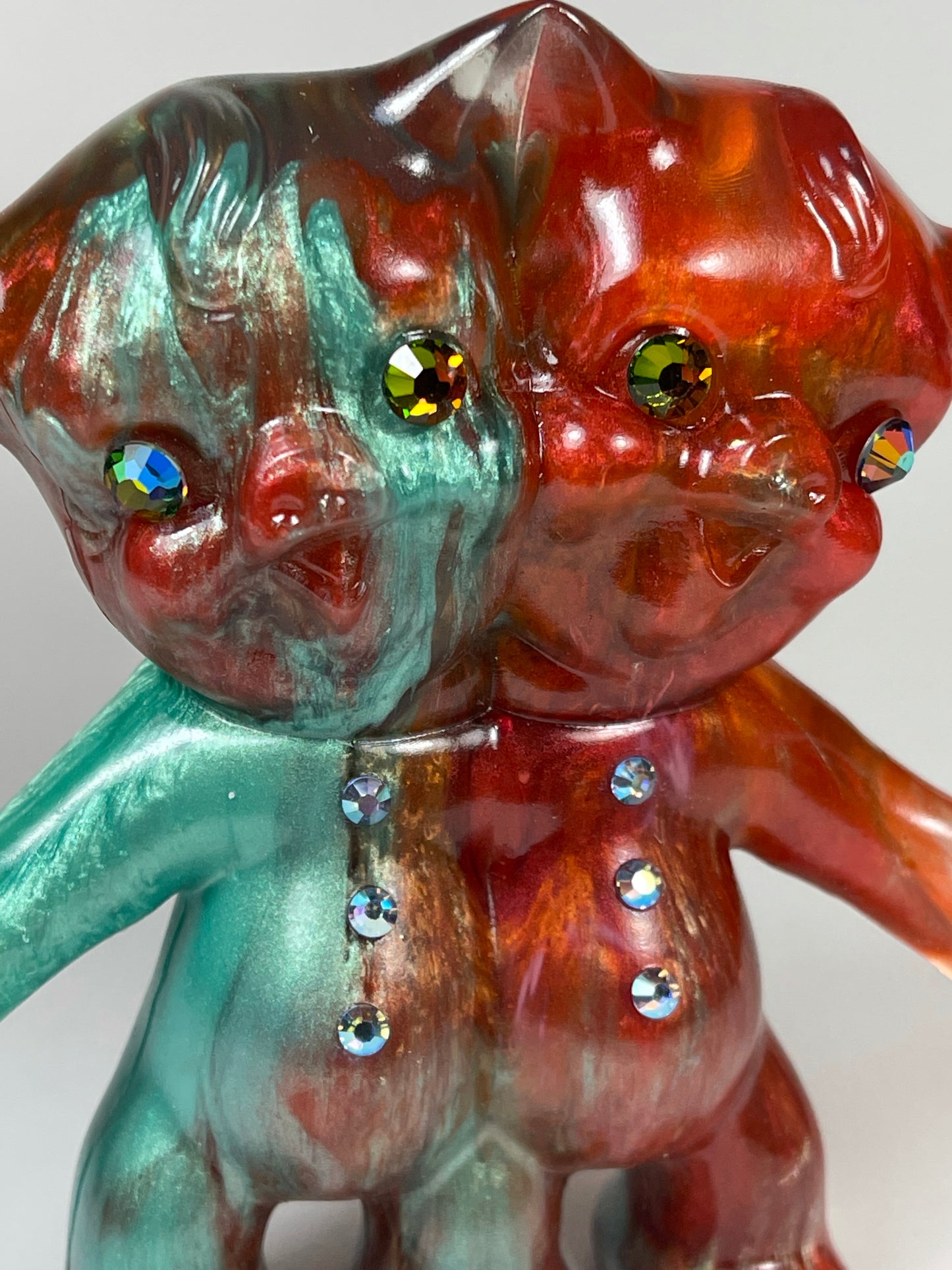 Piggy Troll, Double: Clear with Color Clouds