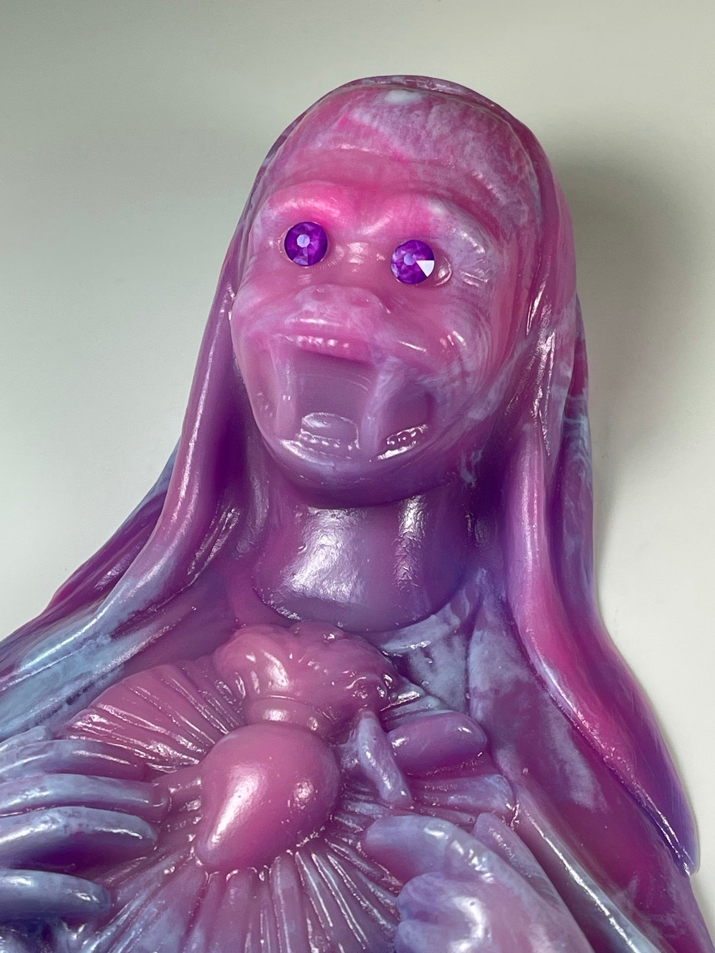 Sacred Heart of the Ape: Marbled Pink/Purple/Blue Glow in the Dark Sacred Funk