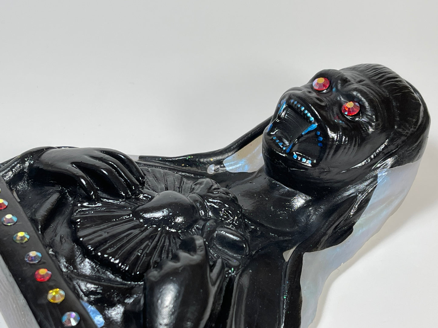 Sacred Heart of the Ape: Black Iron with Pearlescent Blue