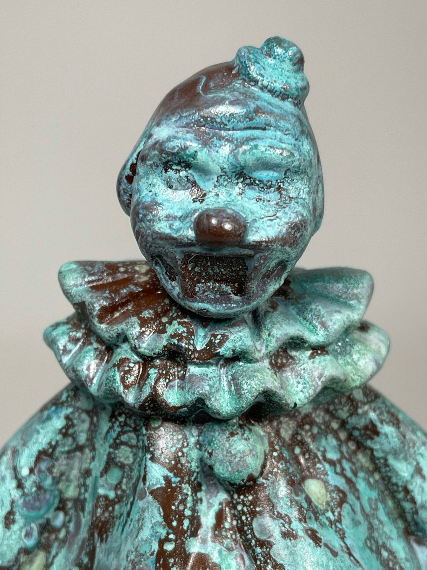 Ape Clown: Cold Cast Copper, Oxidized