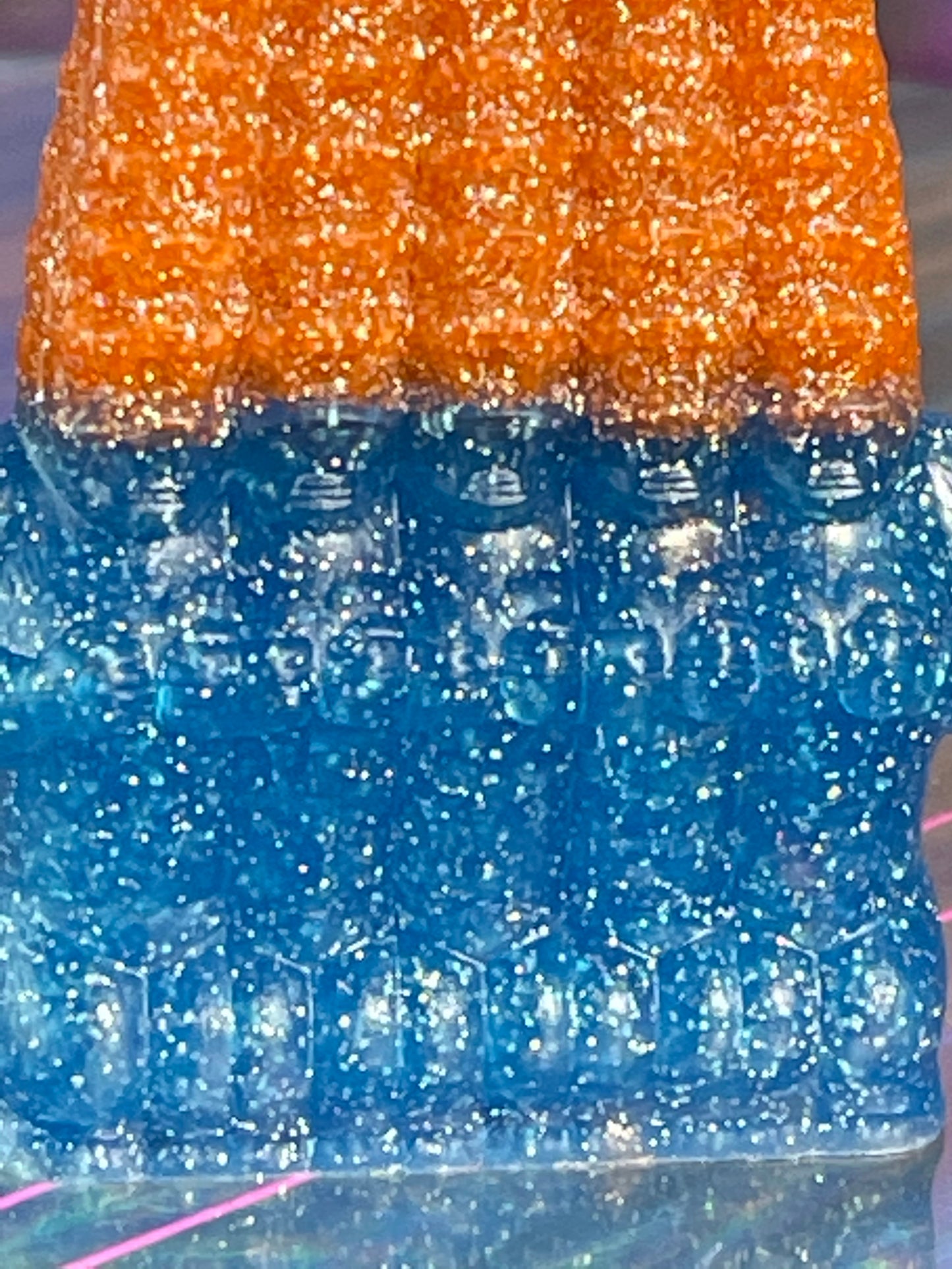 200 Head Ape: Orange and Blue Glitter