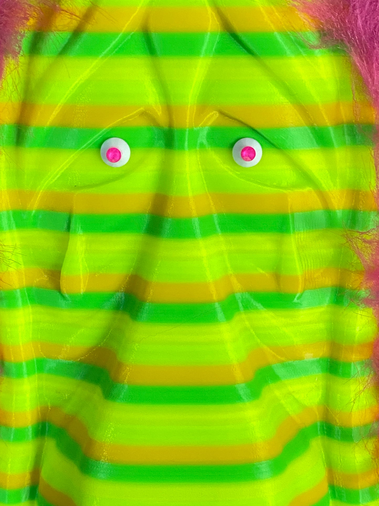 Flat Two Teared, Two Tailed Sad Dog: Yellow and Green