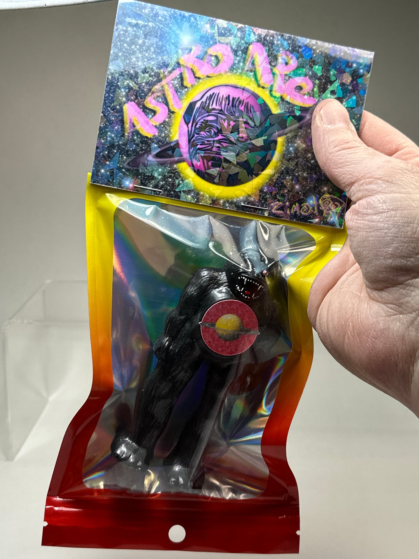 AstroApe: Black with Pink Glitter