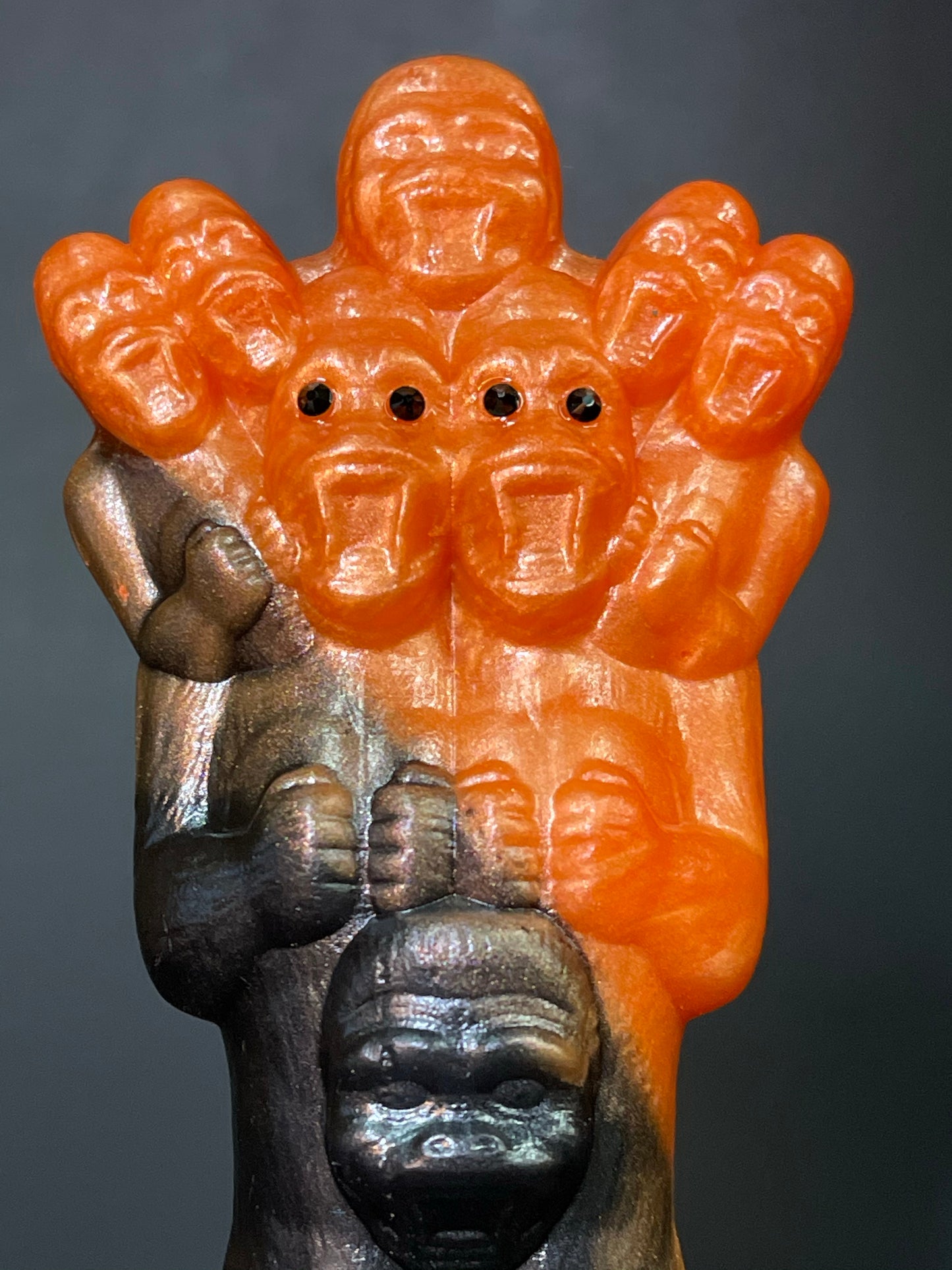 King Lord Ape: Resin Cast, Orange/Black Fade