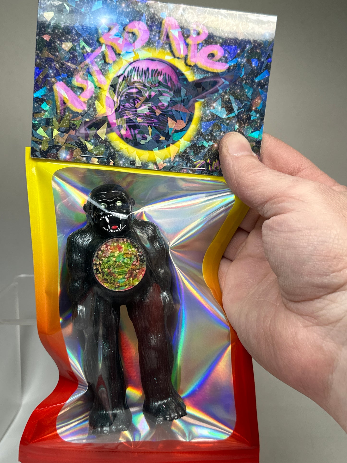 AstroApe: Black with Green Glitter