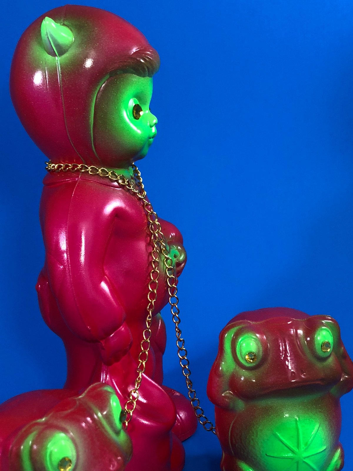 Satan Worshipper Chained to Frogs