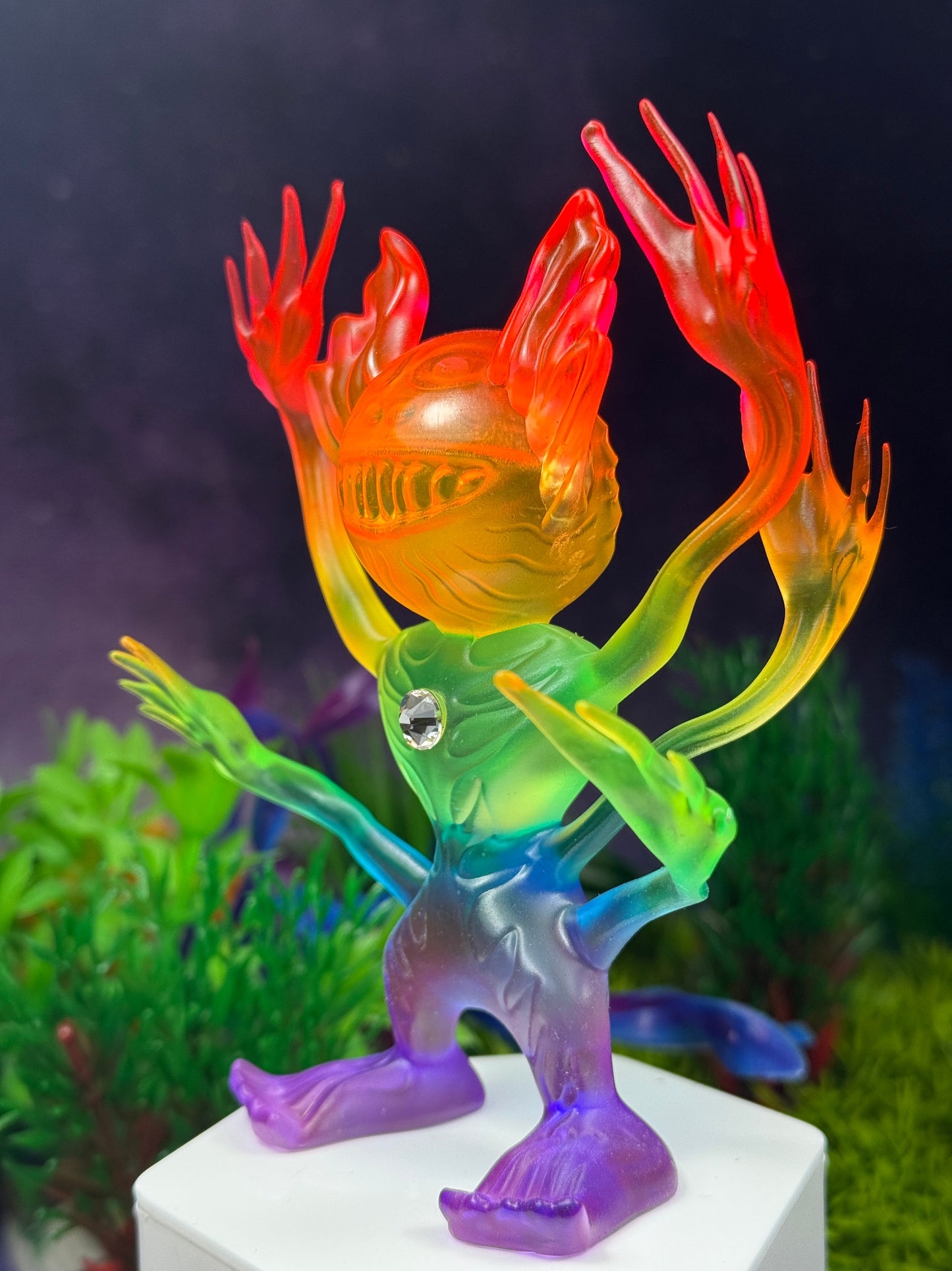 Deep space Creature: Transparent Rainbow (Positive)