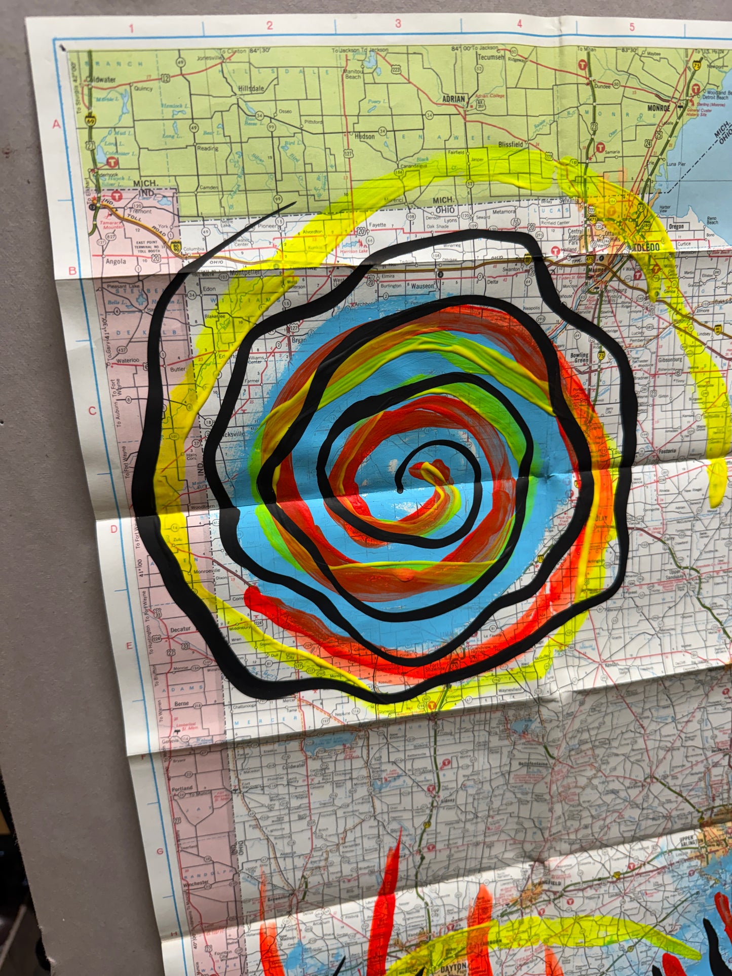 Texaco Ohio Map 1972