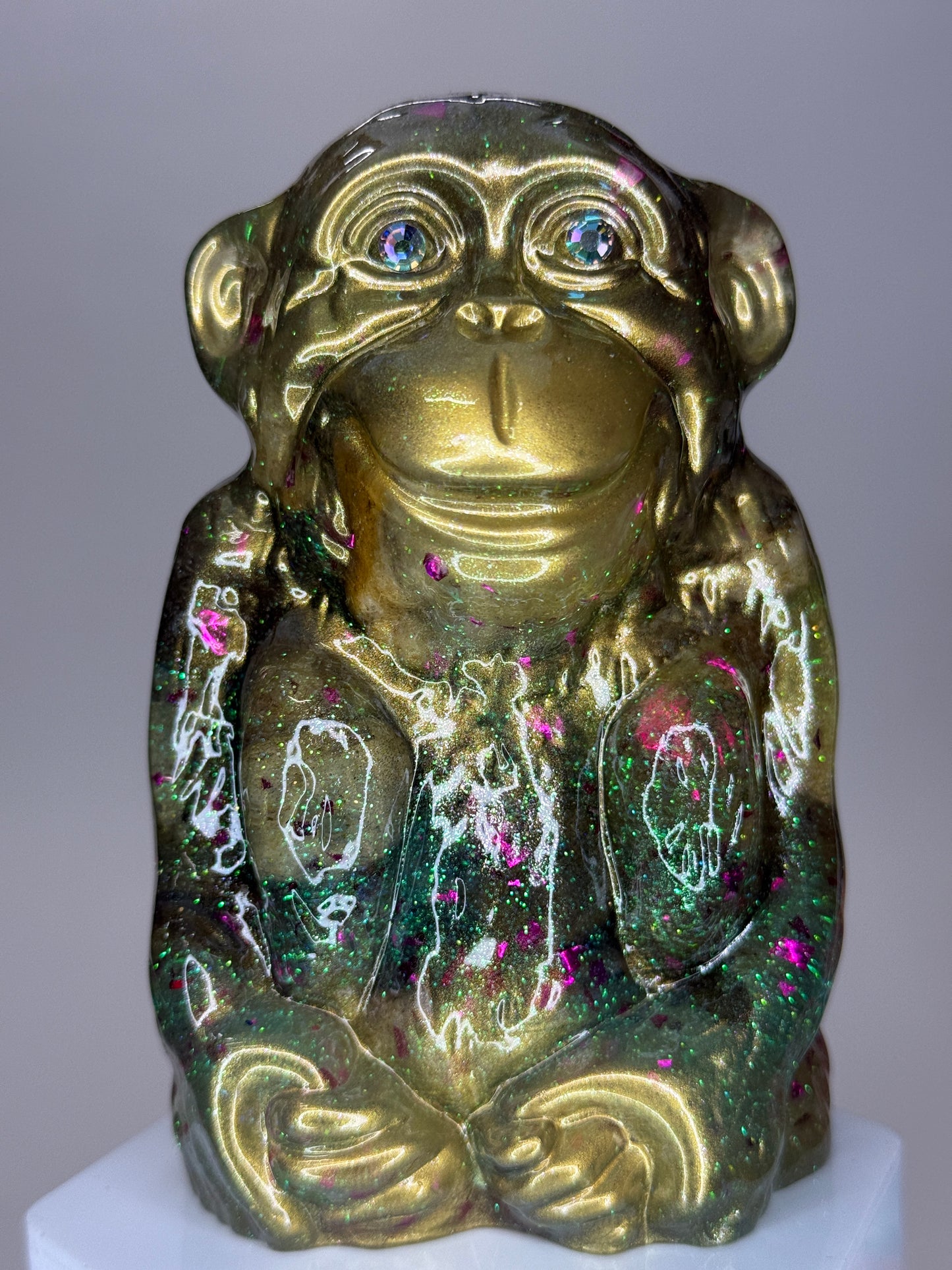 Sitting Monkey: Space Factory Glitter