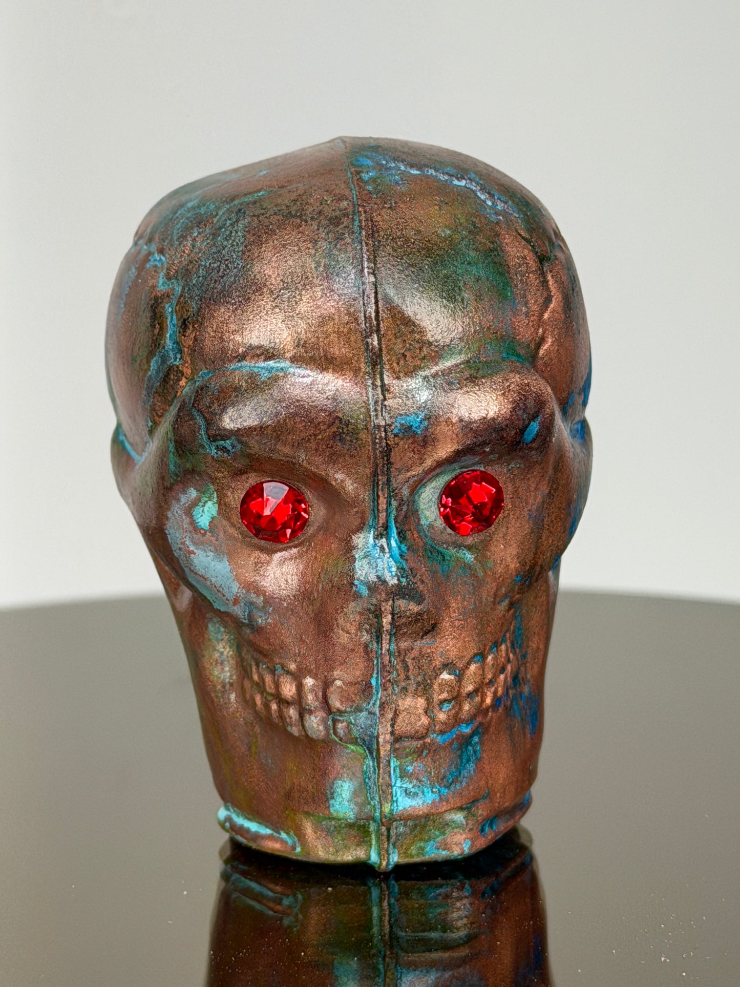 Skull Head: Copper Plated Ceramic