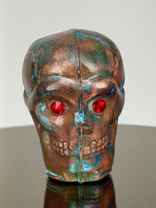 Skull Head: Copper Plated Ceramic