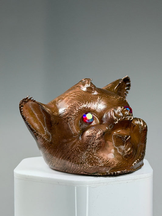 Twisty Pig Head: Copper Plated Happiness