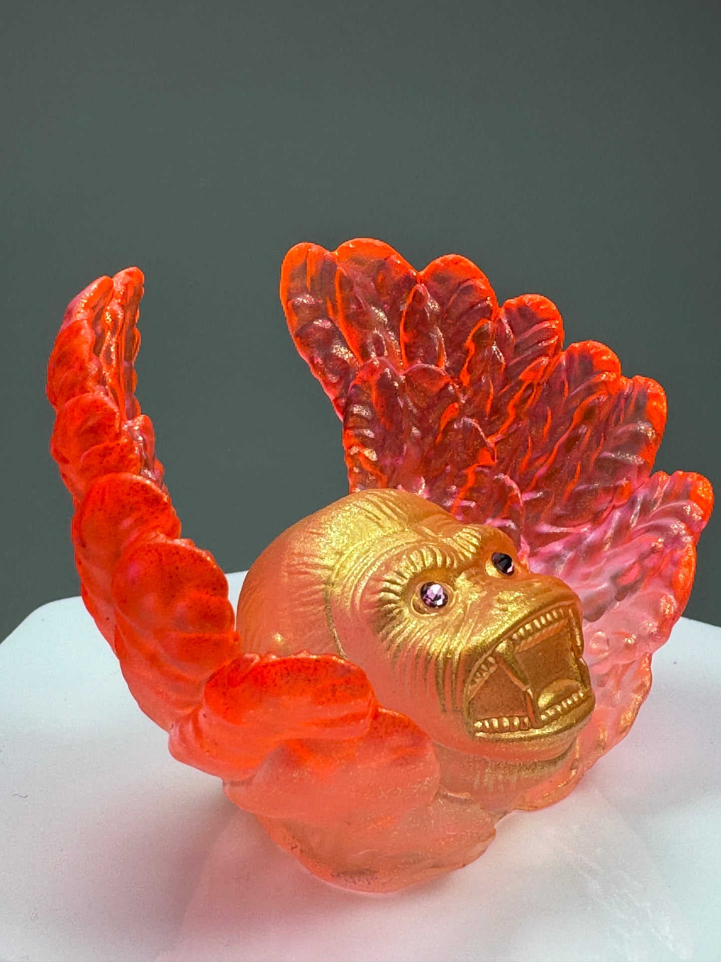 Cherub Ape: Red and Gold