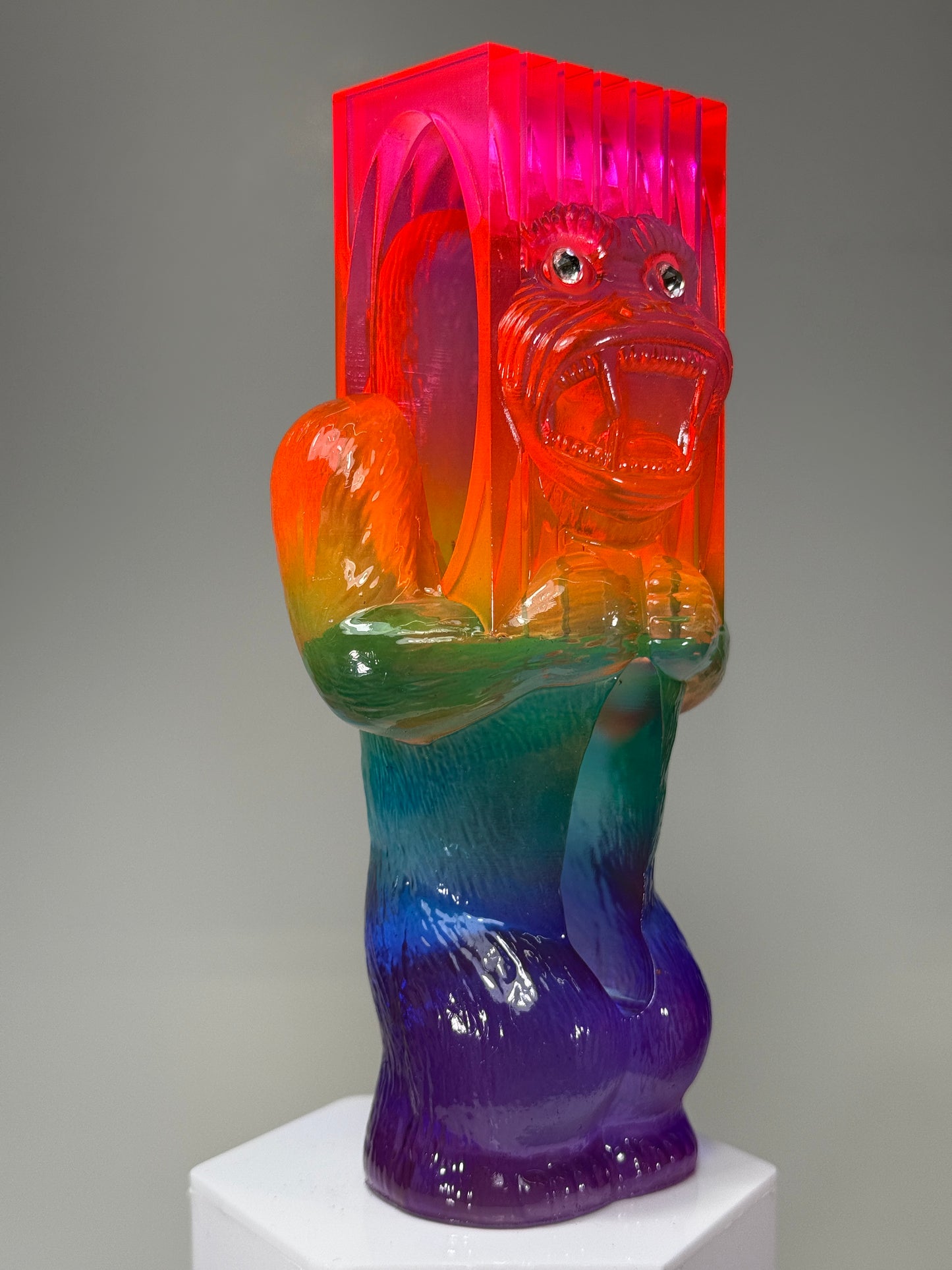 Monolith Head Ape: Transparent Rainbow