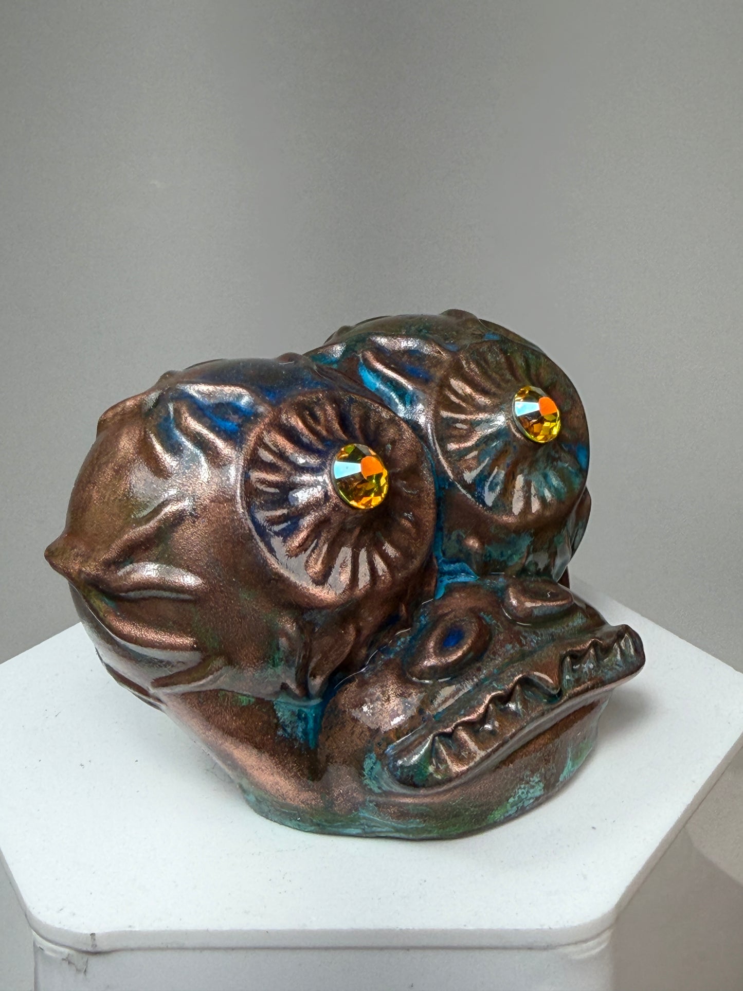 Eyeball Freak Head: Copper Plated Large Stare