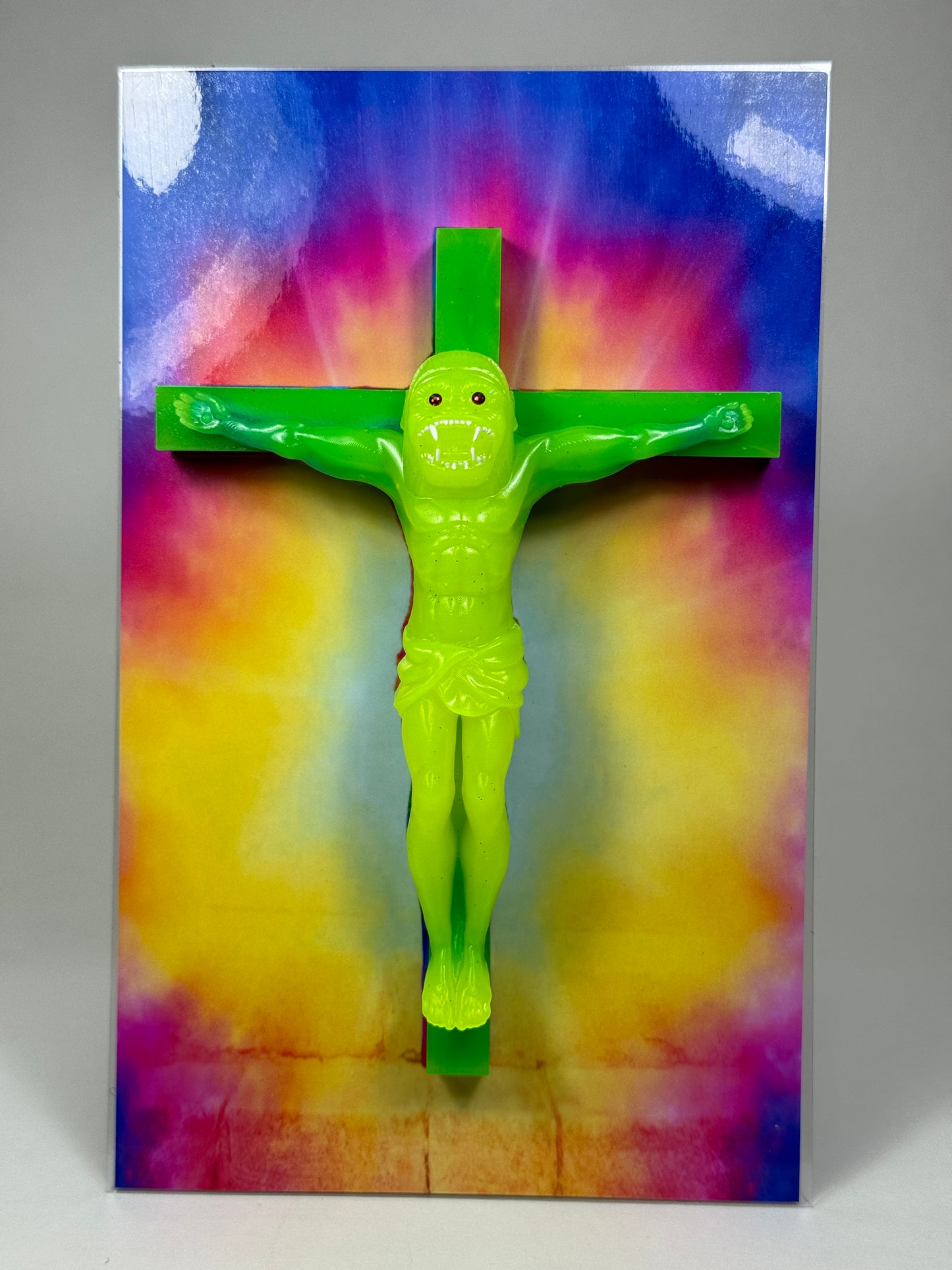 Christ on the Cross but he is an Ape, Magical Toy: Joy to You, Blessings from Space