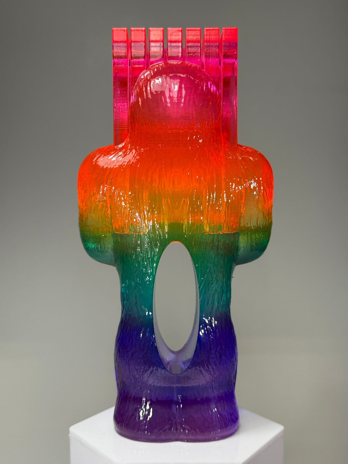 Monolith Head Ape: Transparent Rainbow